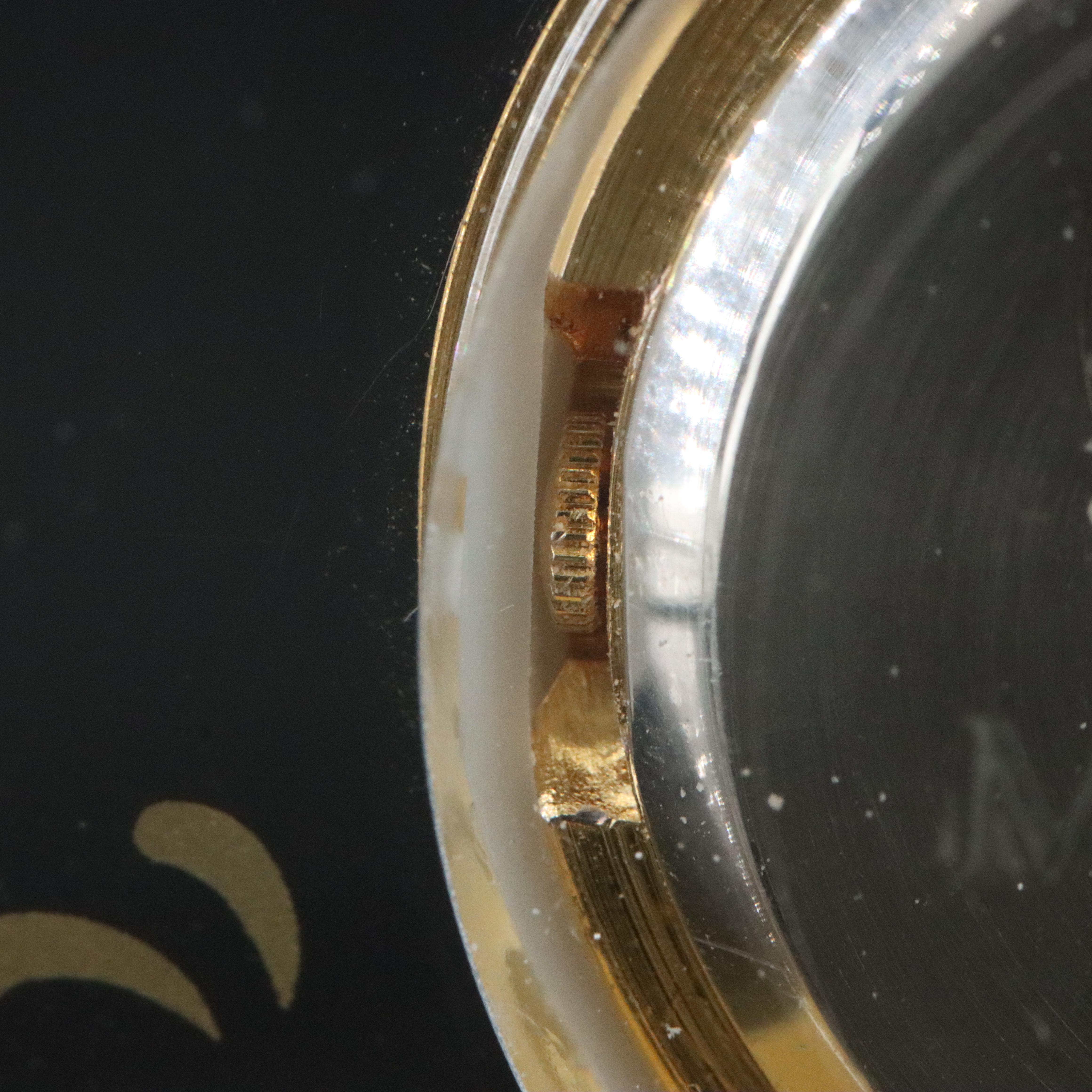 Mikimoto International Lucite Desk Clock with Pearl Flower Accent