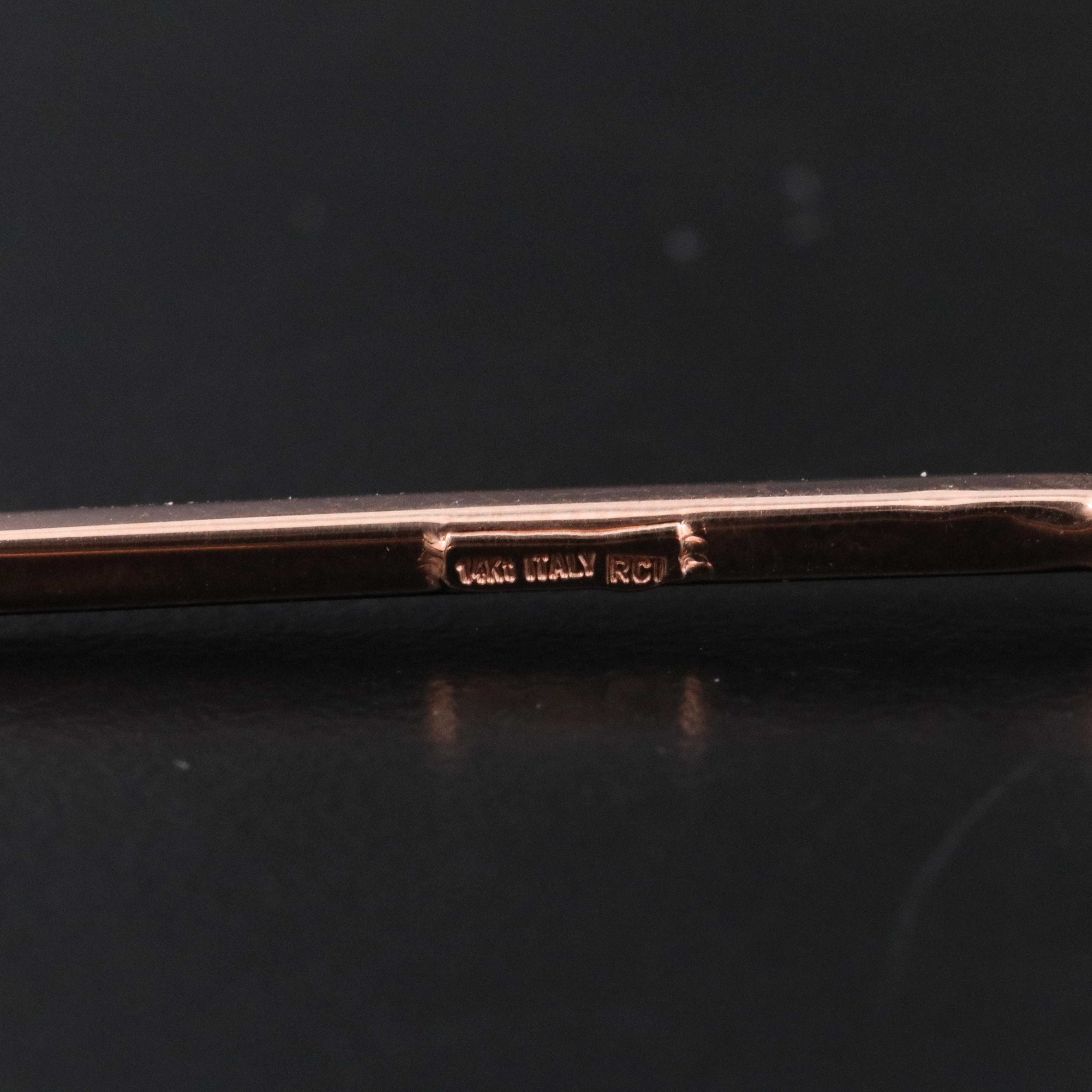 14K Rose Gold Hexagonal Bangle