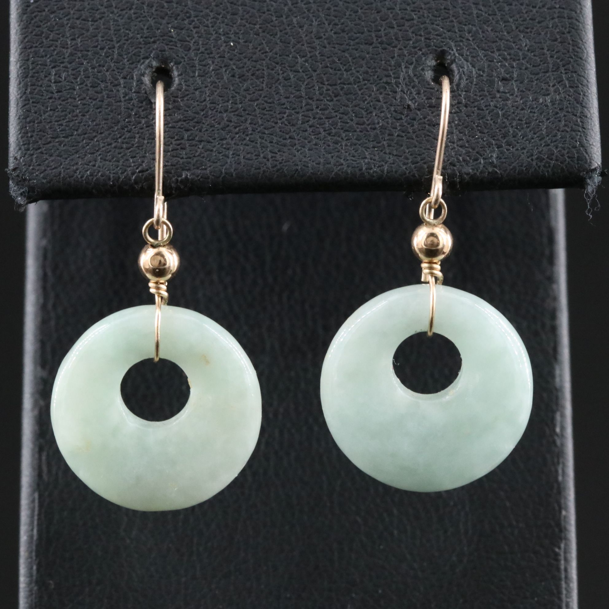 10K and 14K Earrings Featuring Jadeite