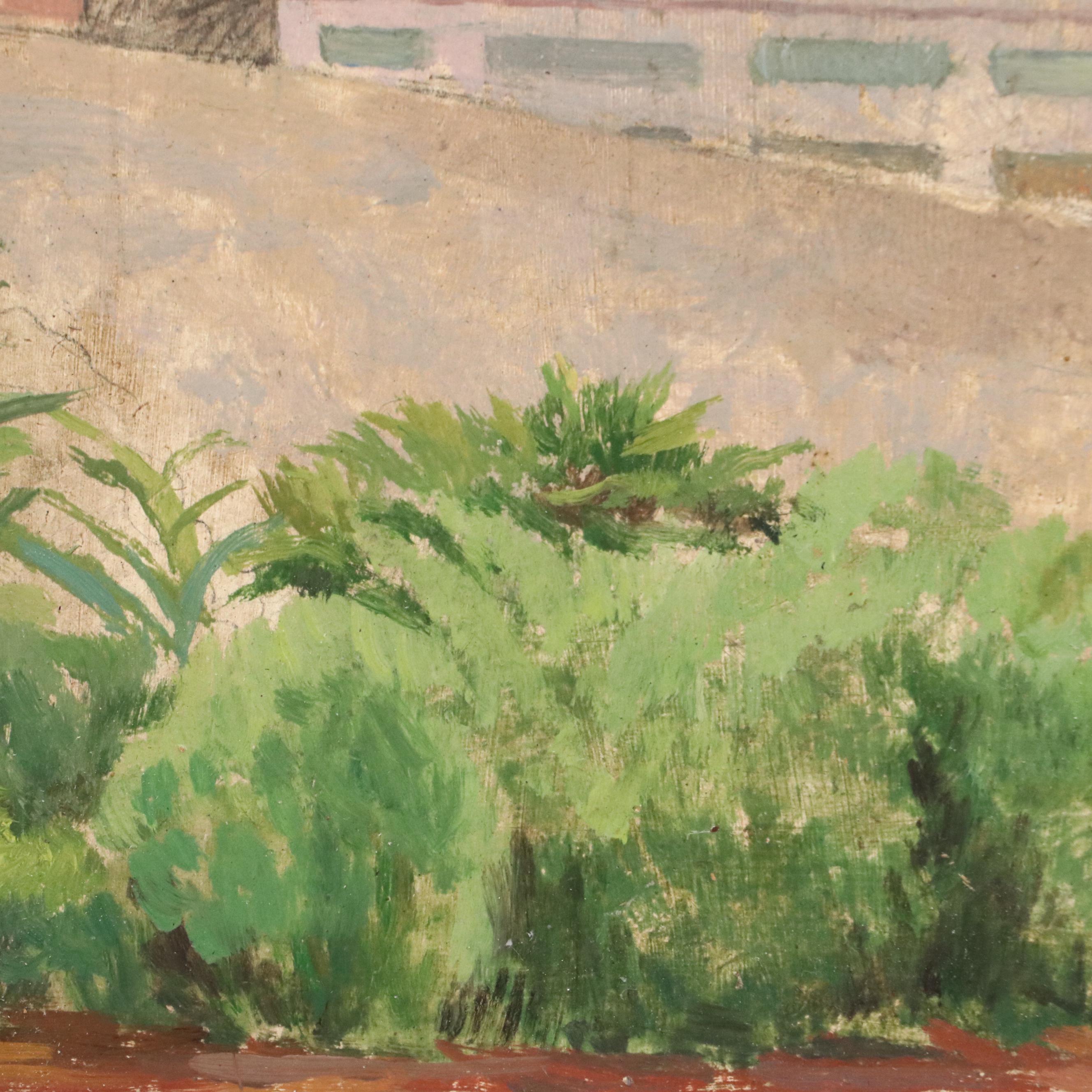 Rani Carson Industrial Oil Painting, Late 20th Century