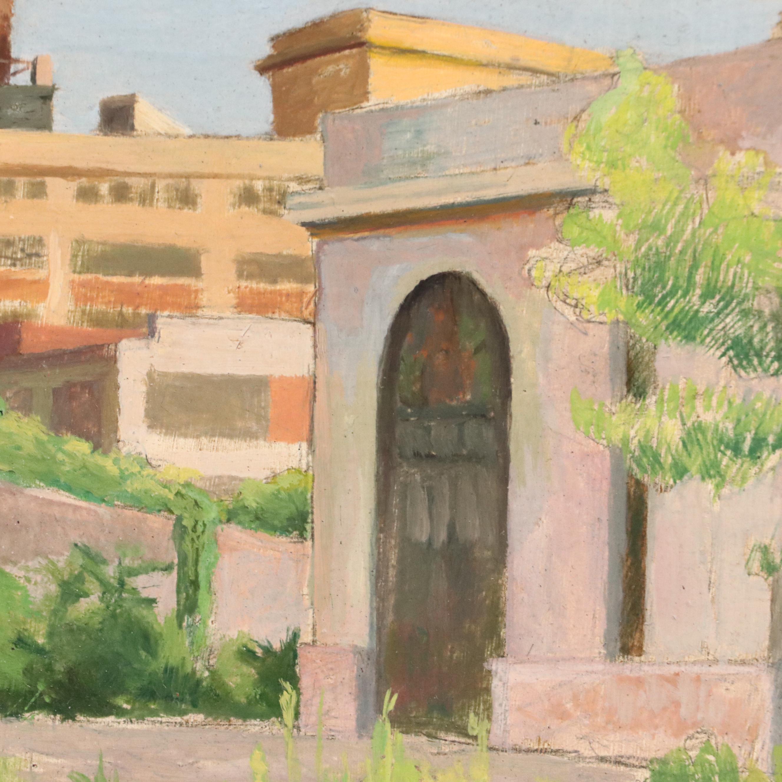 Rani Carson Industrial Oil Painting, Late 20th Century