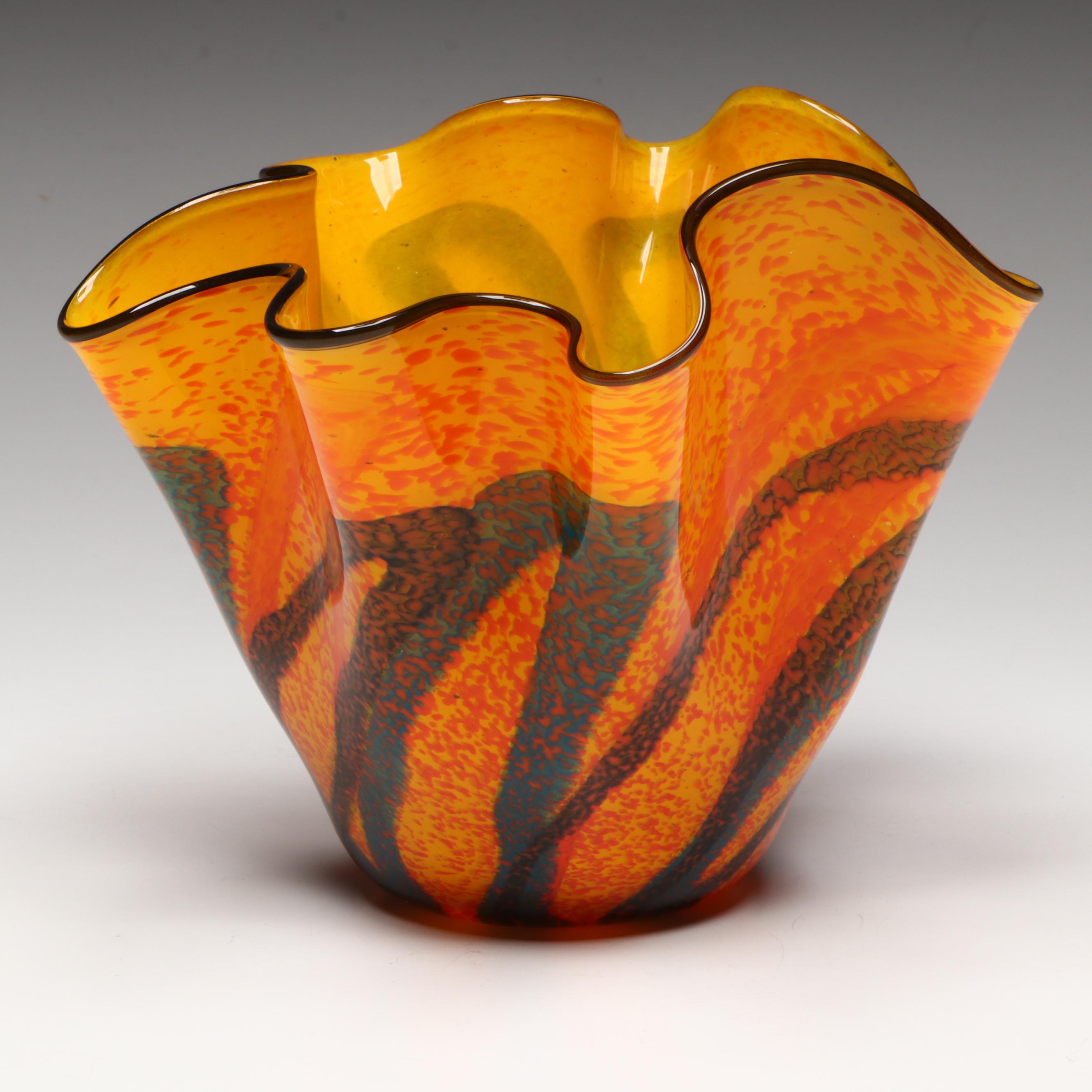 Ioan Nemtoi Hand-Blown Art Glass Vase