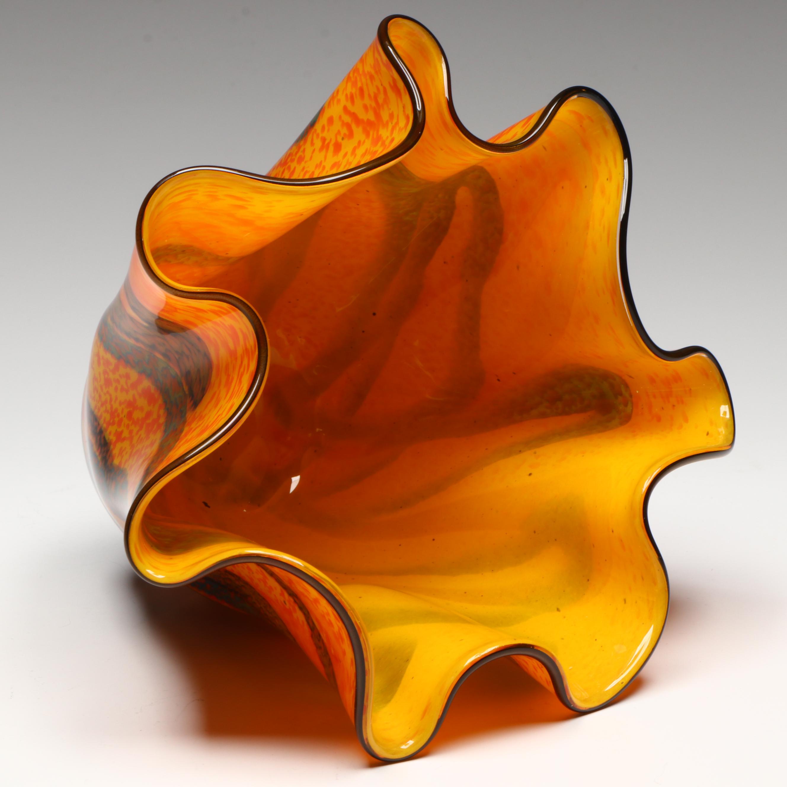 Ioan Nemtoi Hand-Blown Art Glass Vase