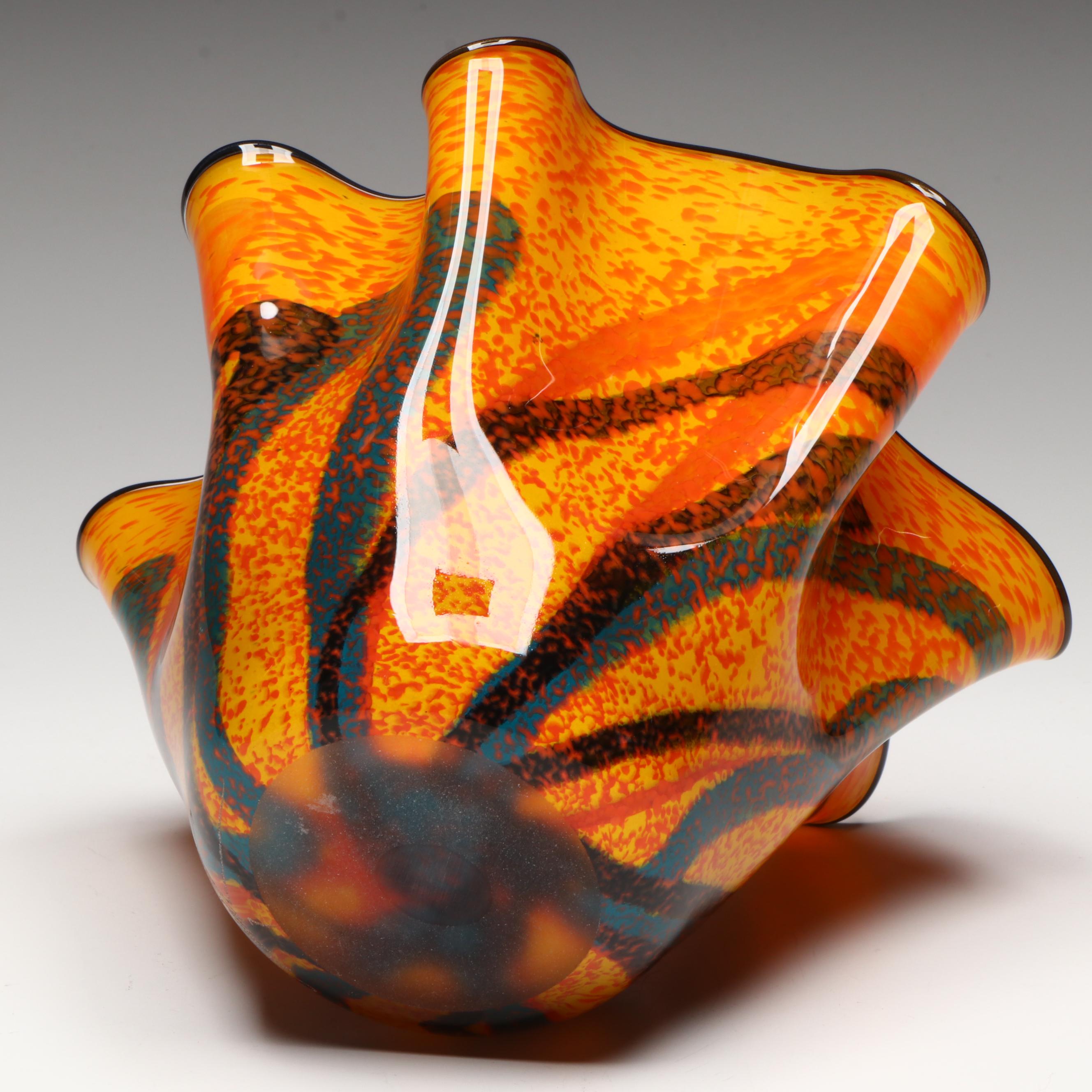 Ioan Nemtoi Hand-Blown Art Glass Vase