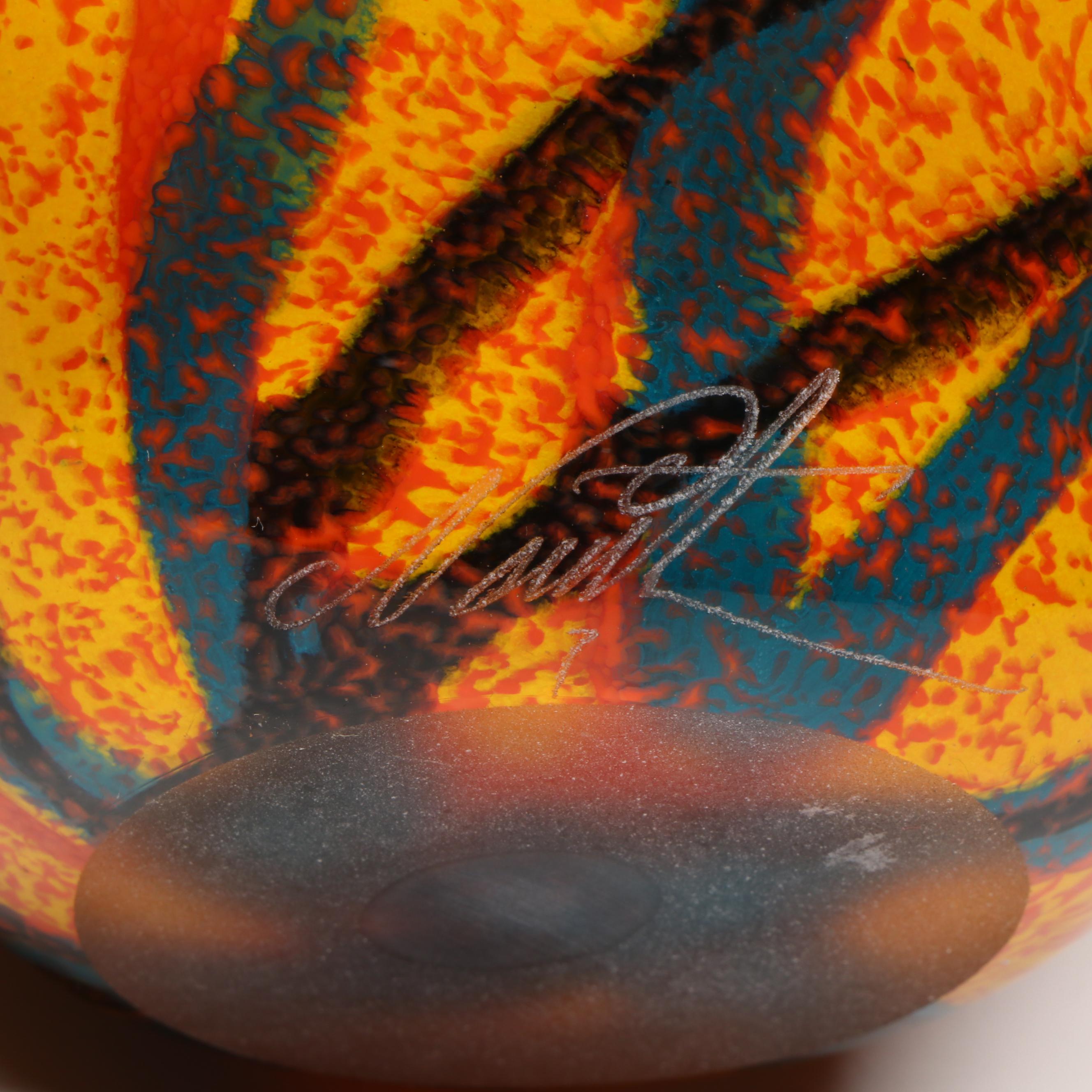 Ioan Nemtoi Hand-Blown Art Glass Vase