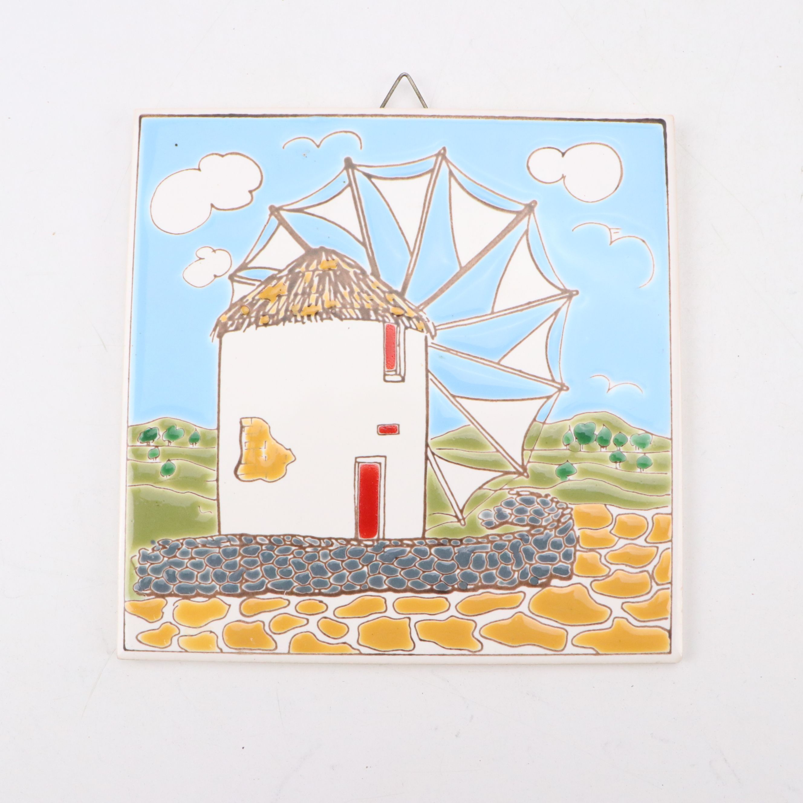 "Washington Crossing the Delaware" with Other Decorative Tiles and Figurines