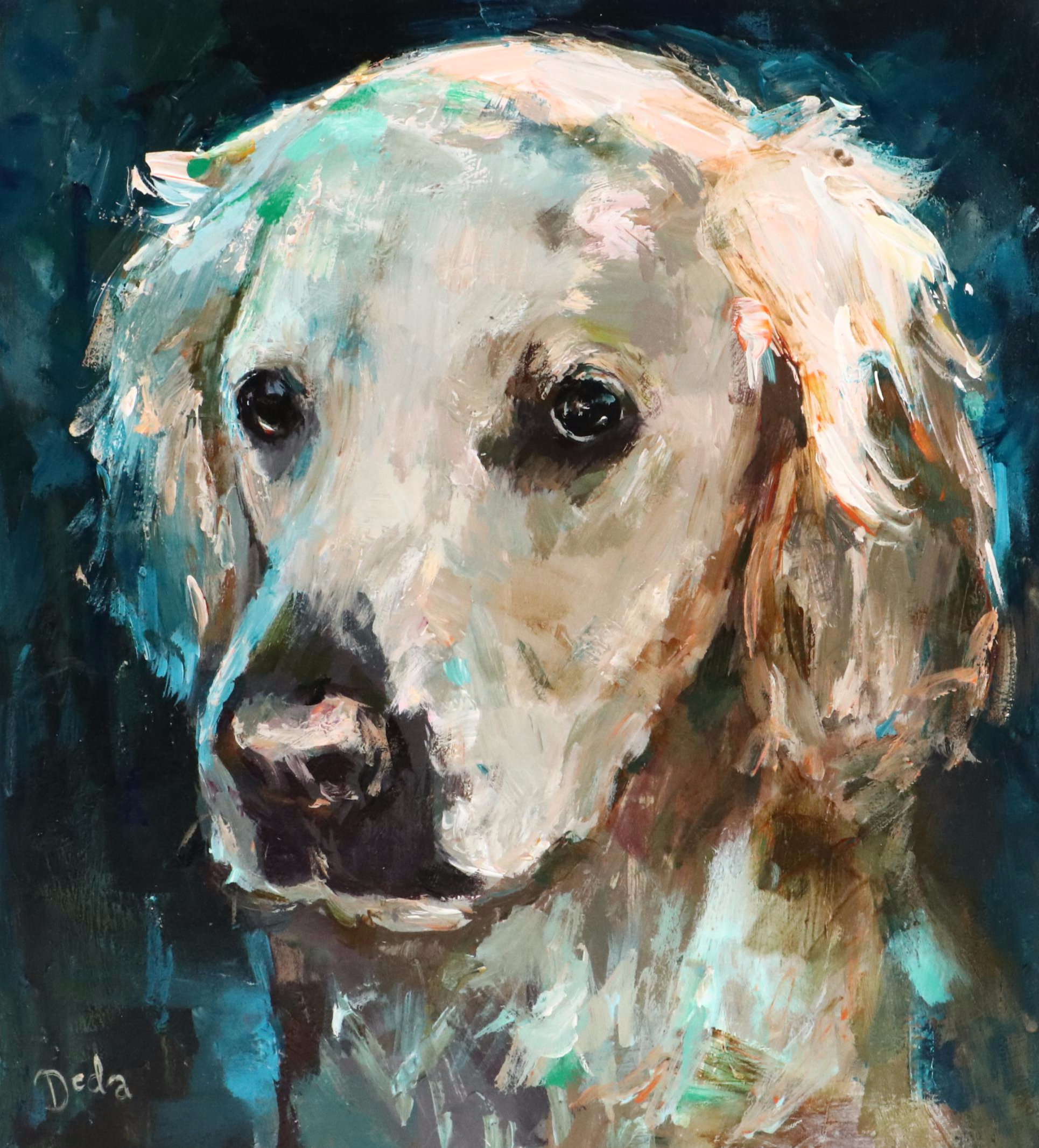 Adam Deda Oil Painting of Dog "Blue," 2025