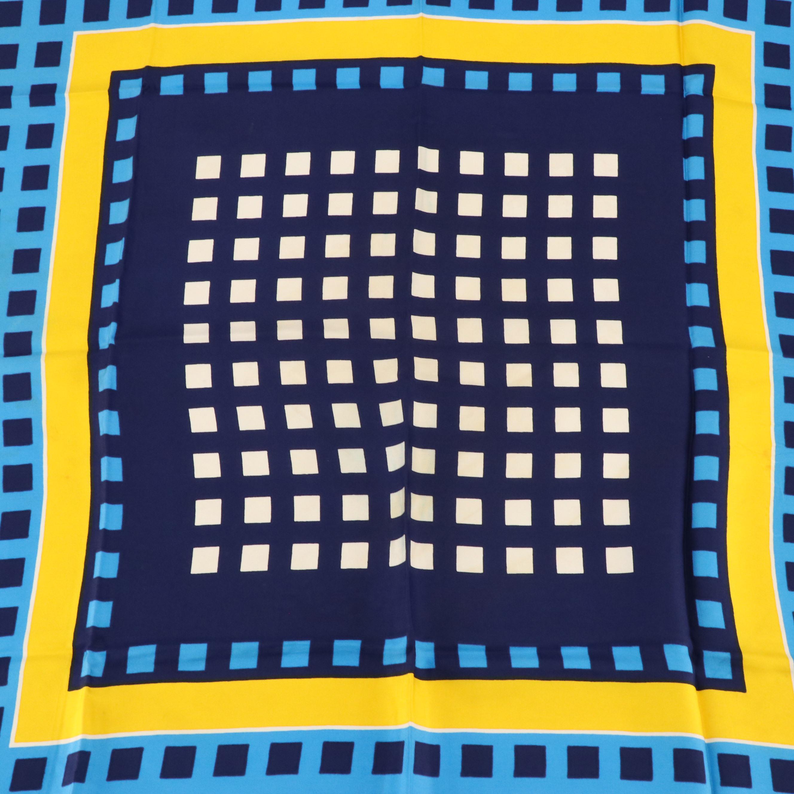 Yves Saint Laurent Geometric Printed Silk Scarves