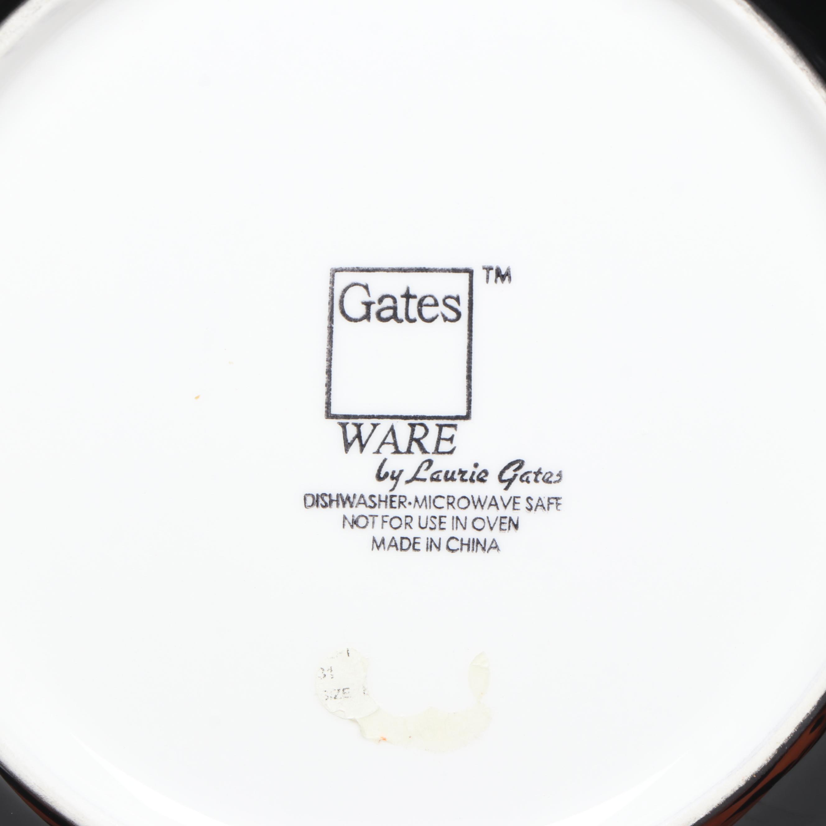 Gates Ware Ceramic Halloween Dinner and Salad Plates