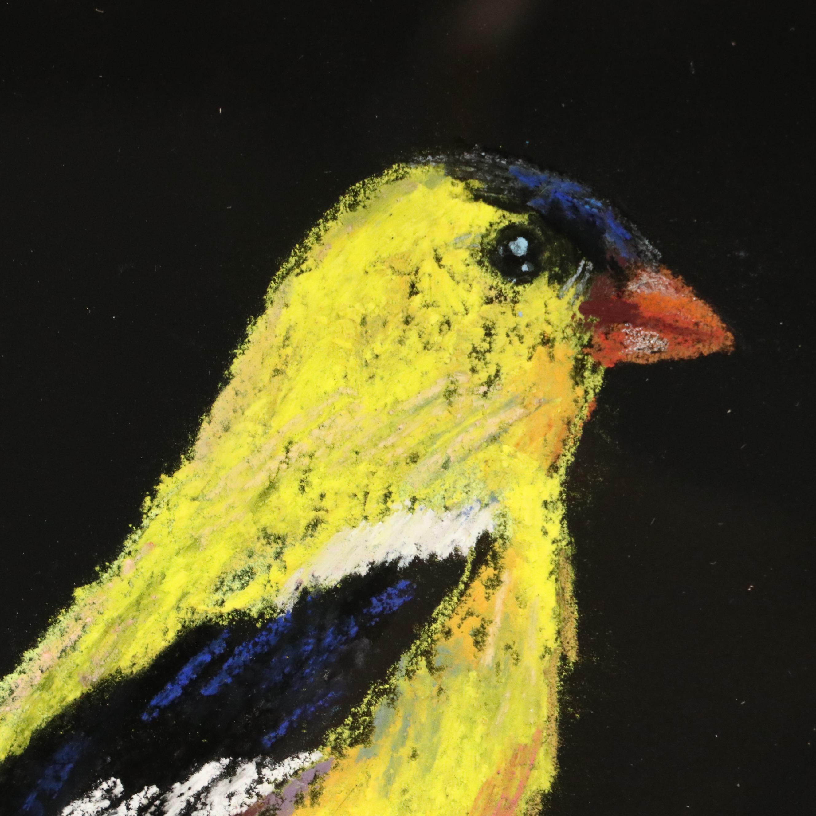 Sunkyung Choi Pastel Drawing of a Bird, 21st Century