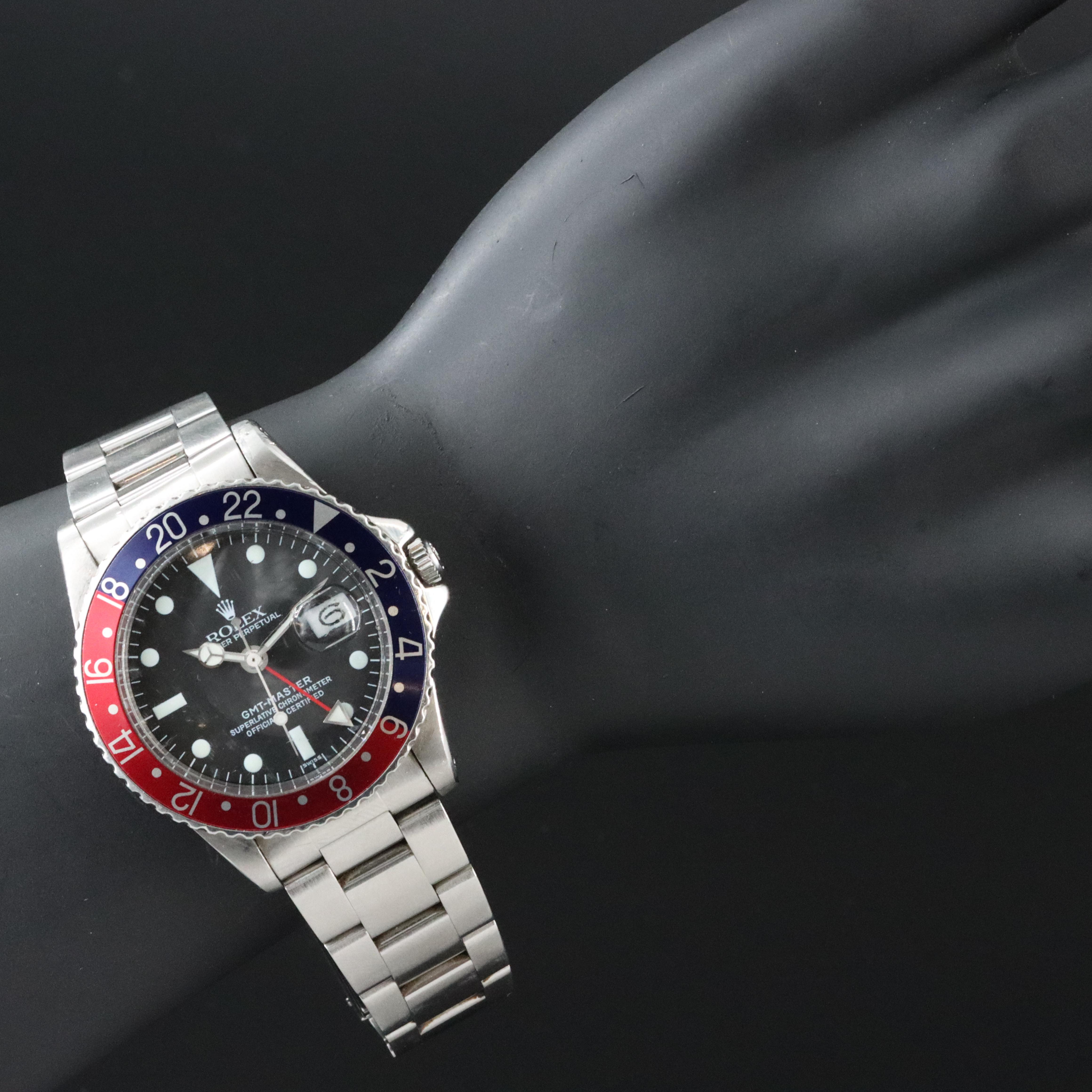 1968 Rolex GMT Master 1675 Stainless Steel Watch