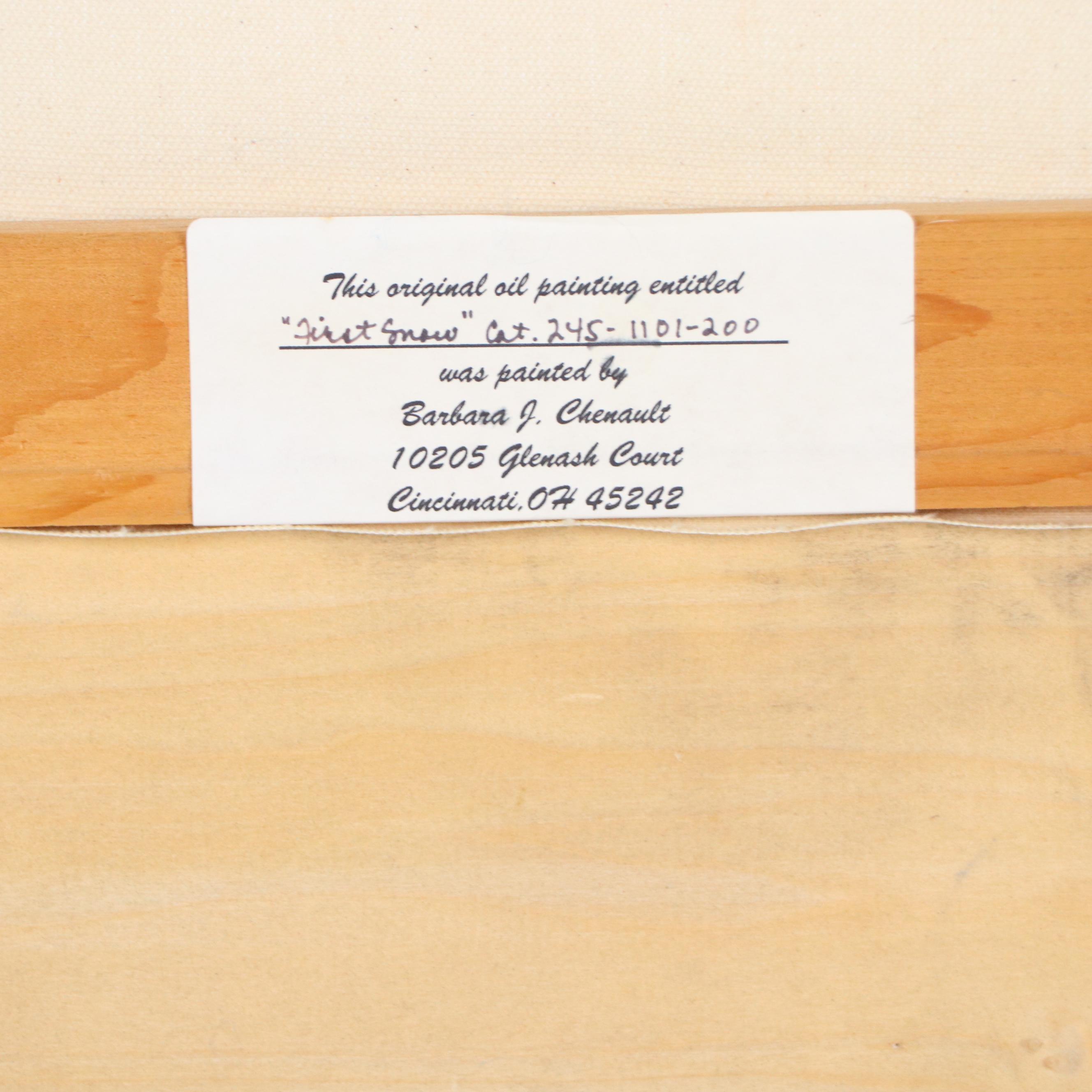 Barbara Chenault Landscape Oil Painting "First Snow"