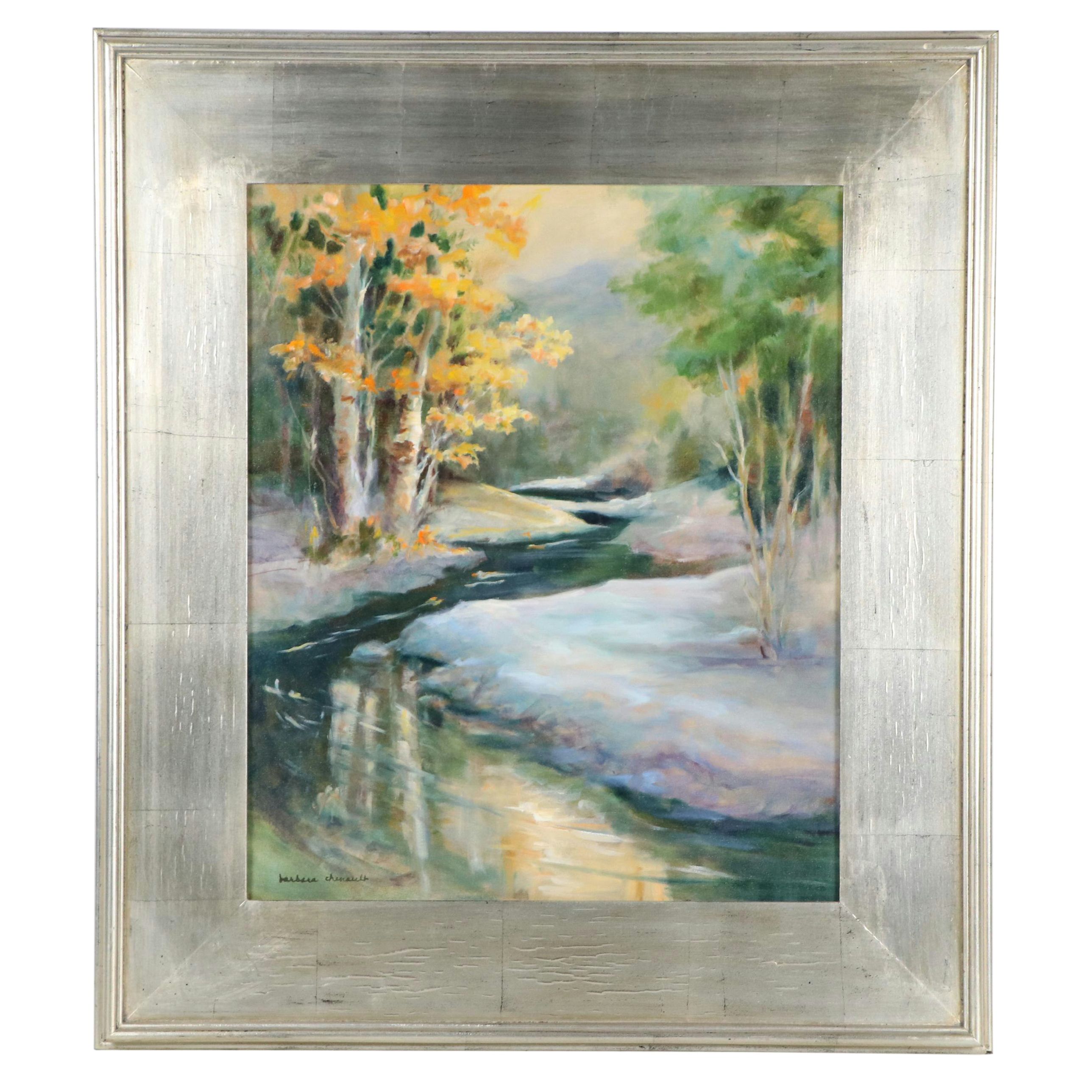 Barbara Chenault Landscape Oil Painting "First Snow"