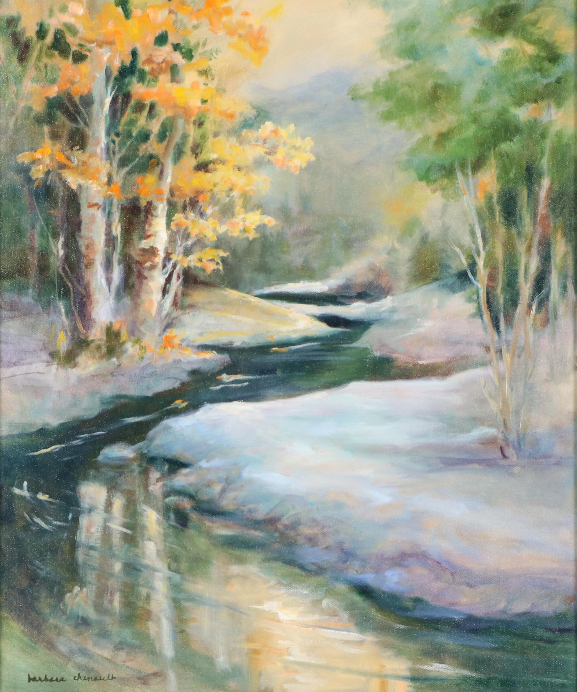 Barbara Chenault Landscape Oil Painting "First Snow"