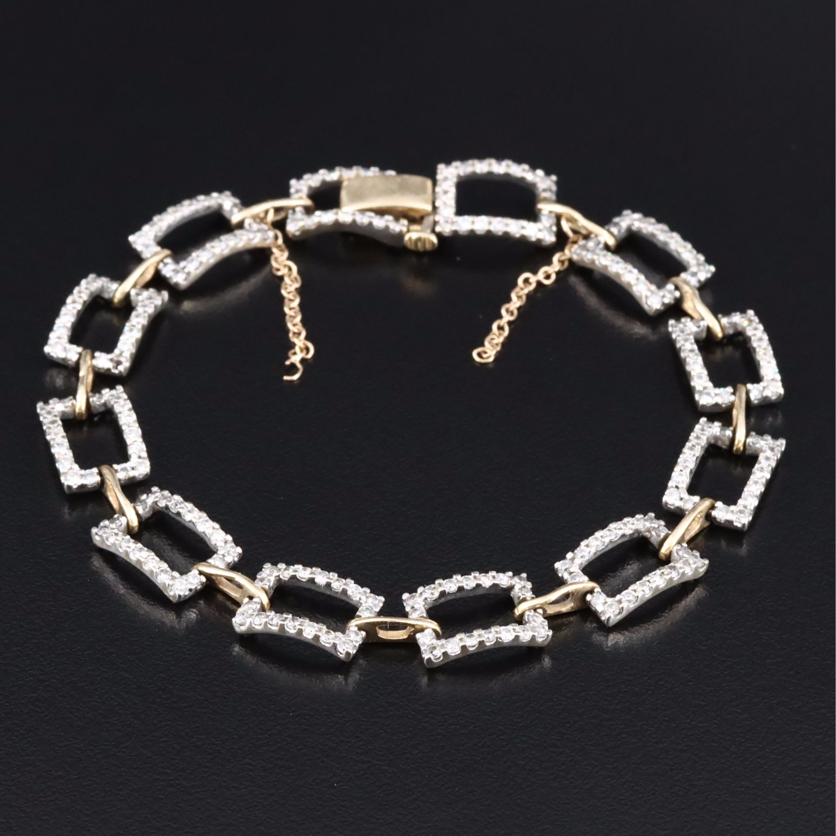 14K 2.20 CTW Diamond Link Bracelet