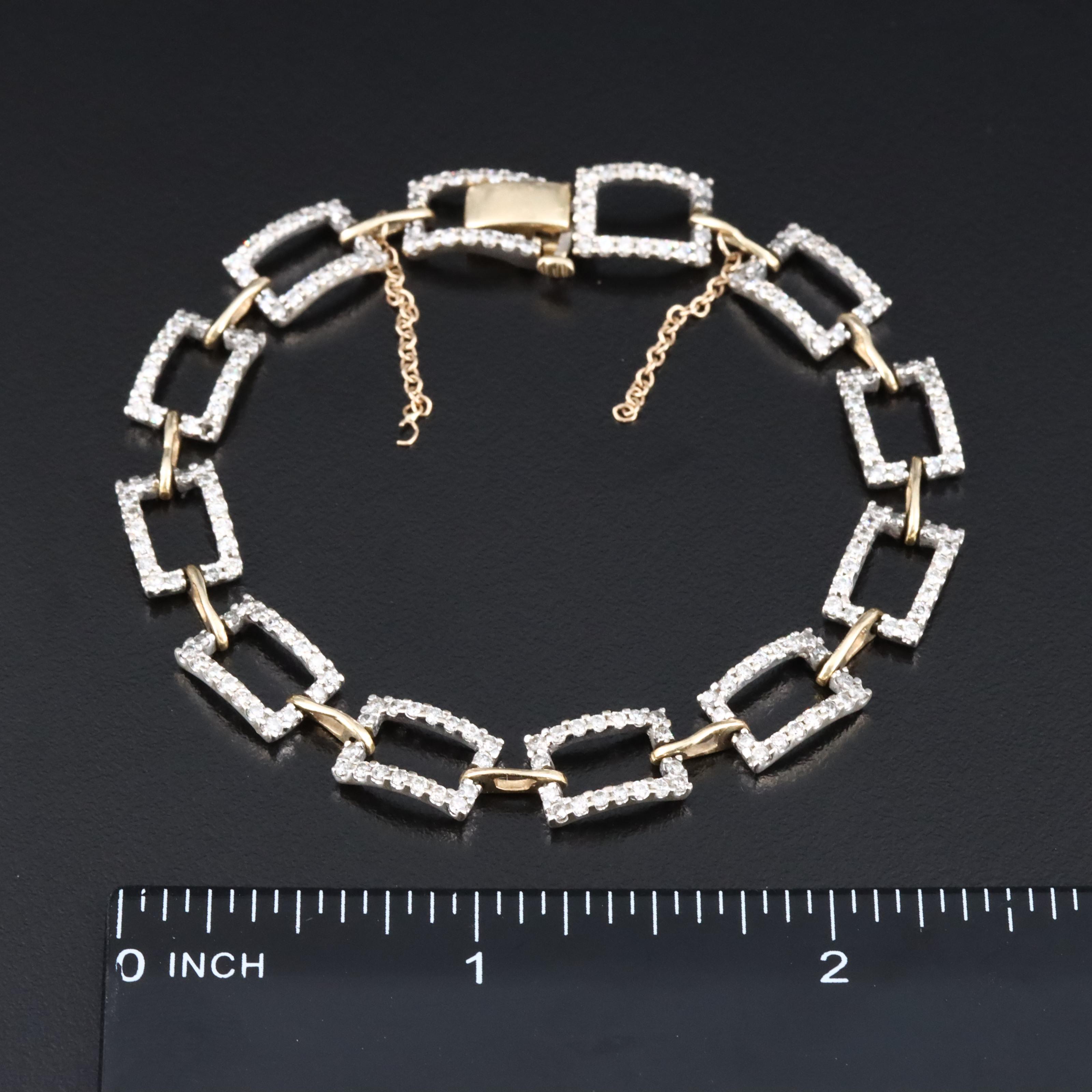 14K 2.20 CTW Diamond Link Bracelet