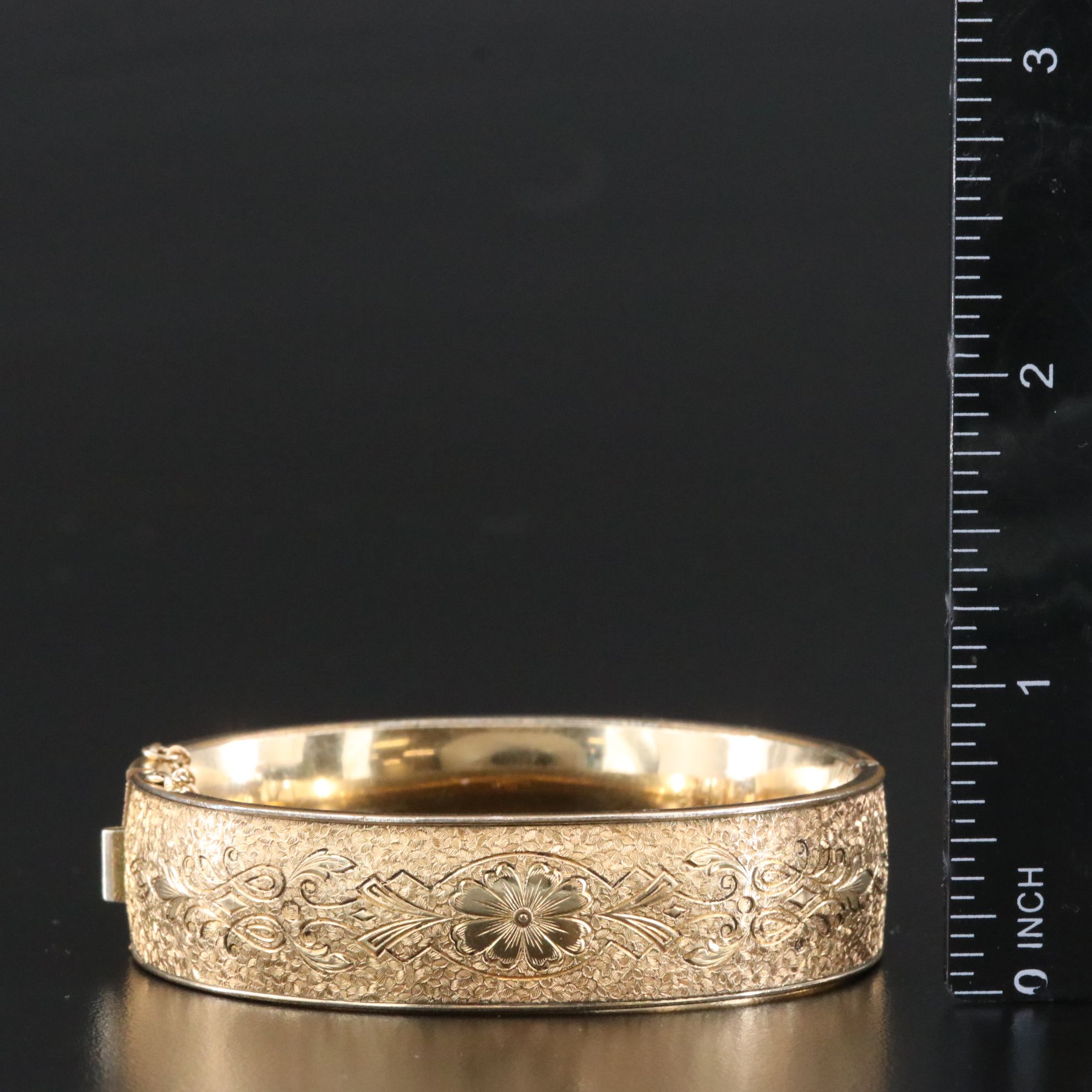 Vintage Binder Bros Inc. Gold-Filled Etched Bangle