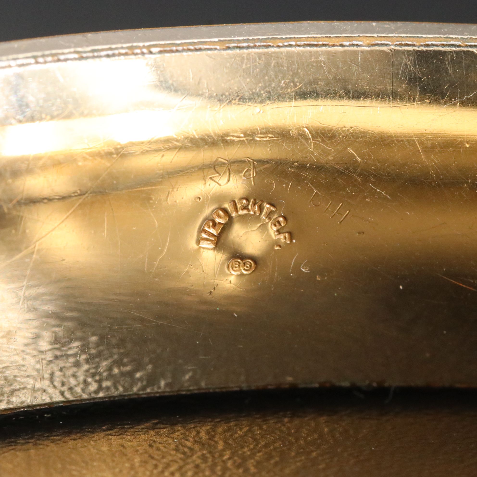 Vintage Binder Bros Inc. Gold-Filled Etched Bangle