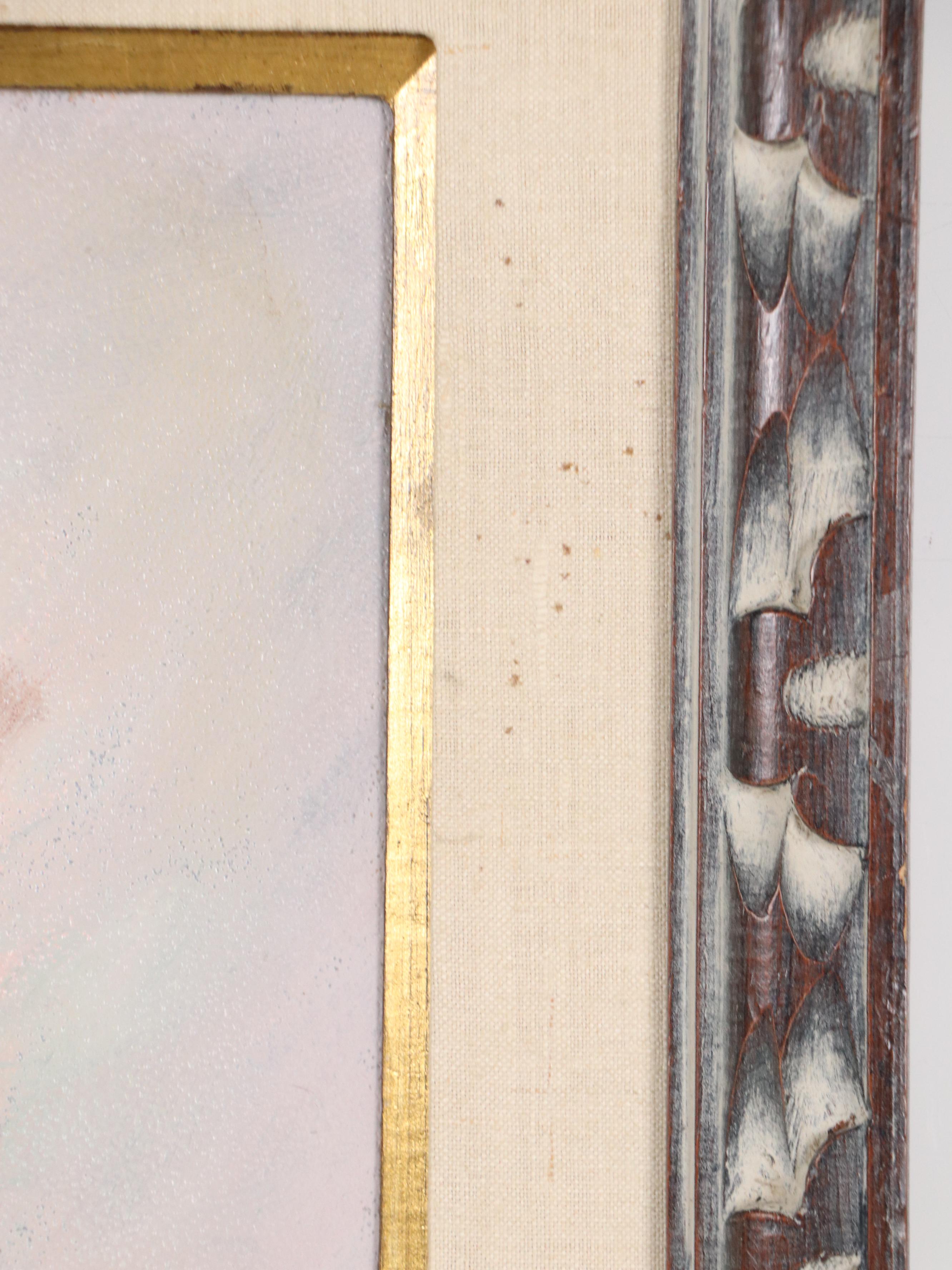 Louis Spiegel Clown Portrait Oil Painting, Late 20th Century