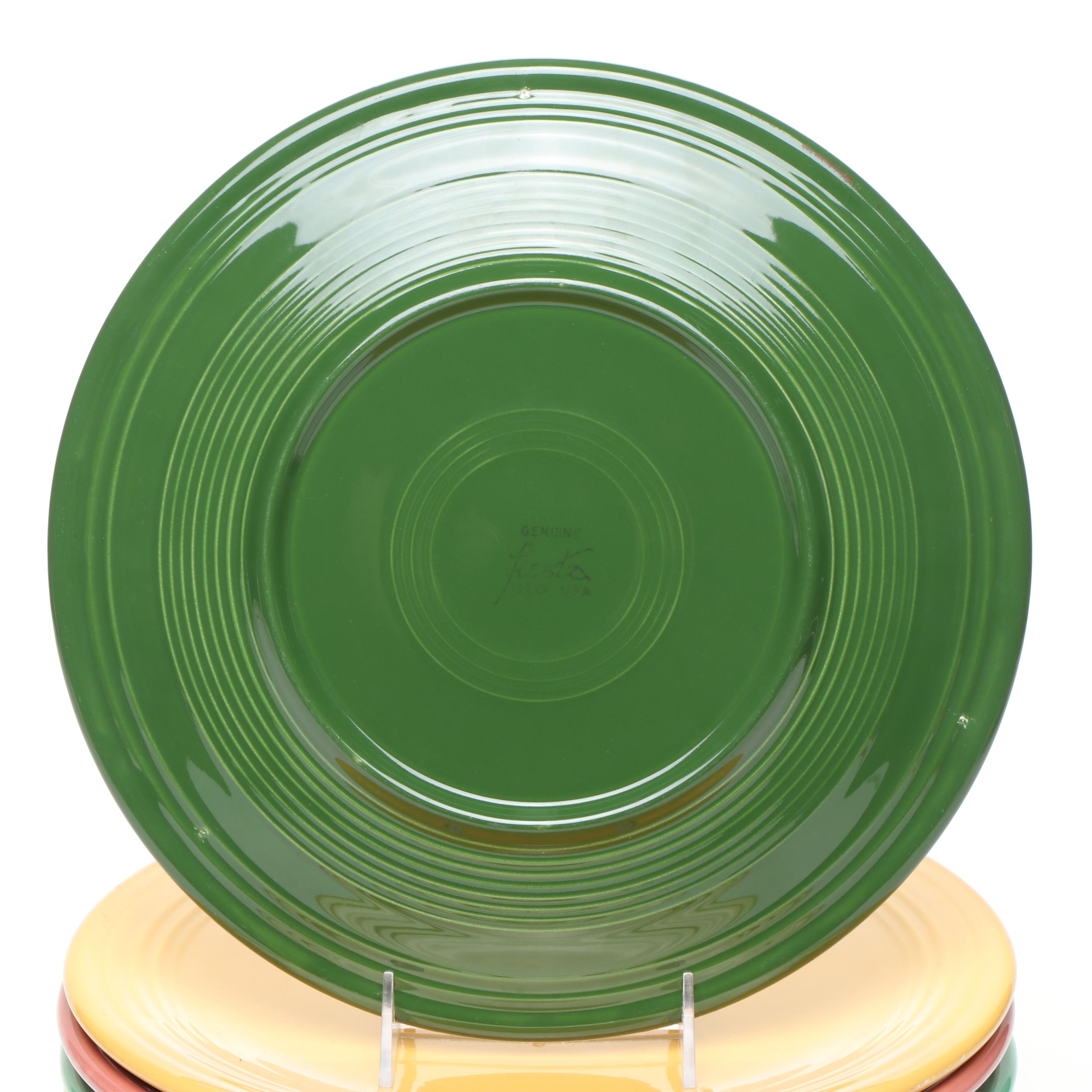 Homer Laughlin Fiestaware Dinner Plates, Mid-20th Century