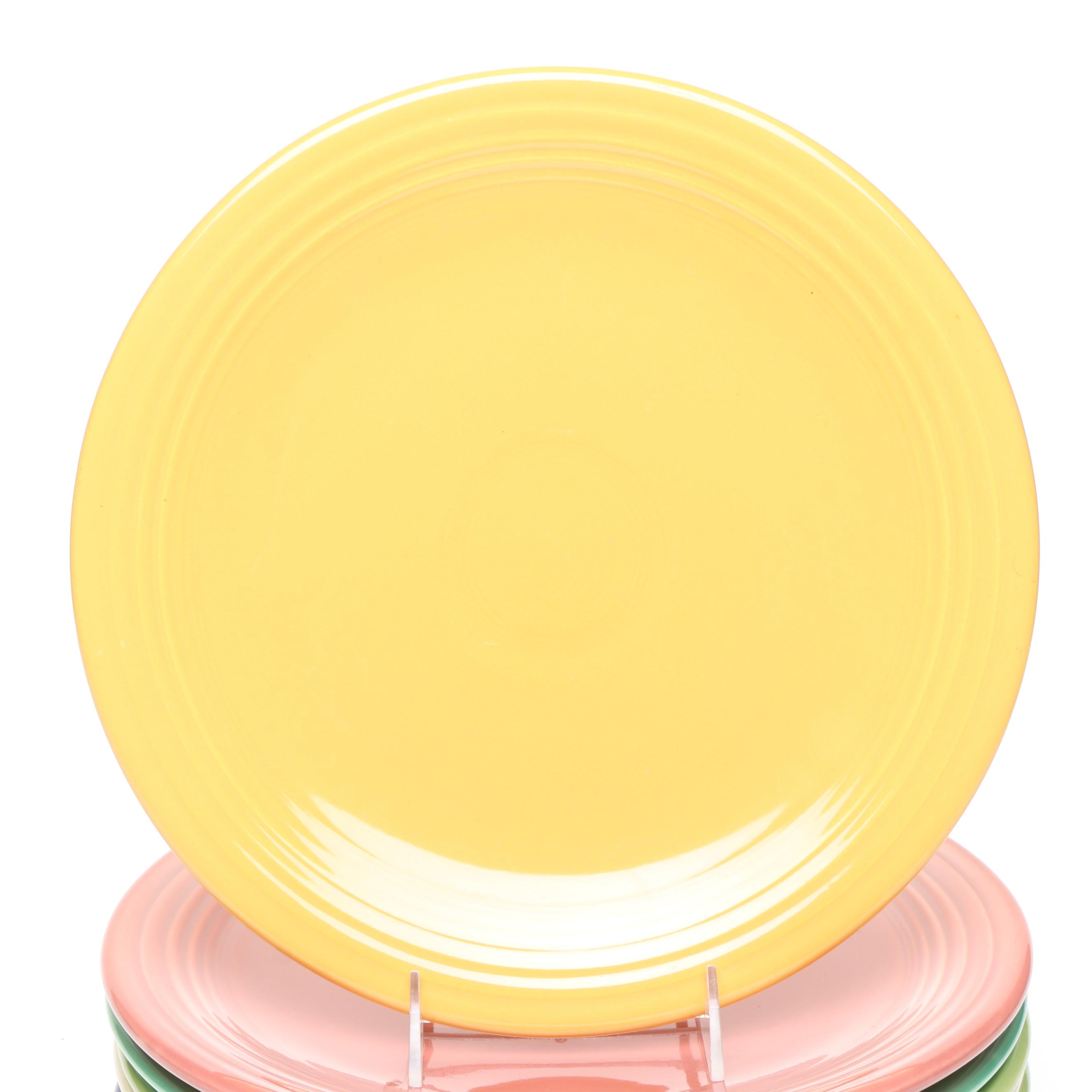 Homer Laughlin Fiestaware Dinner Plates, Mid-20th Century