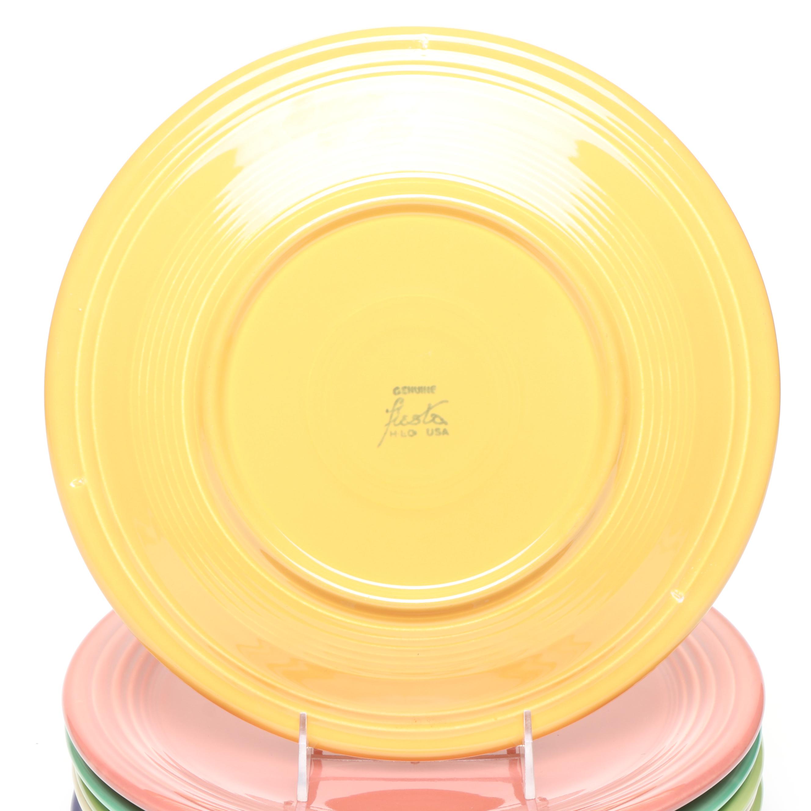 Homer Laughlin Fiestaware Dinner Plates, Mid-20th Century