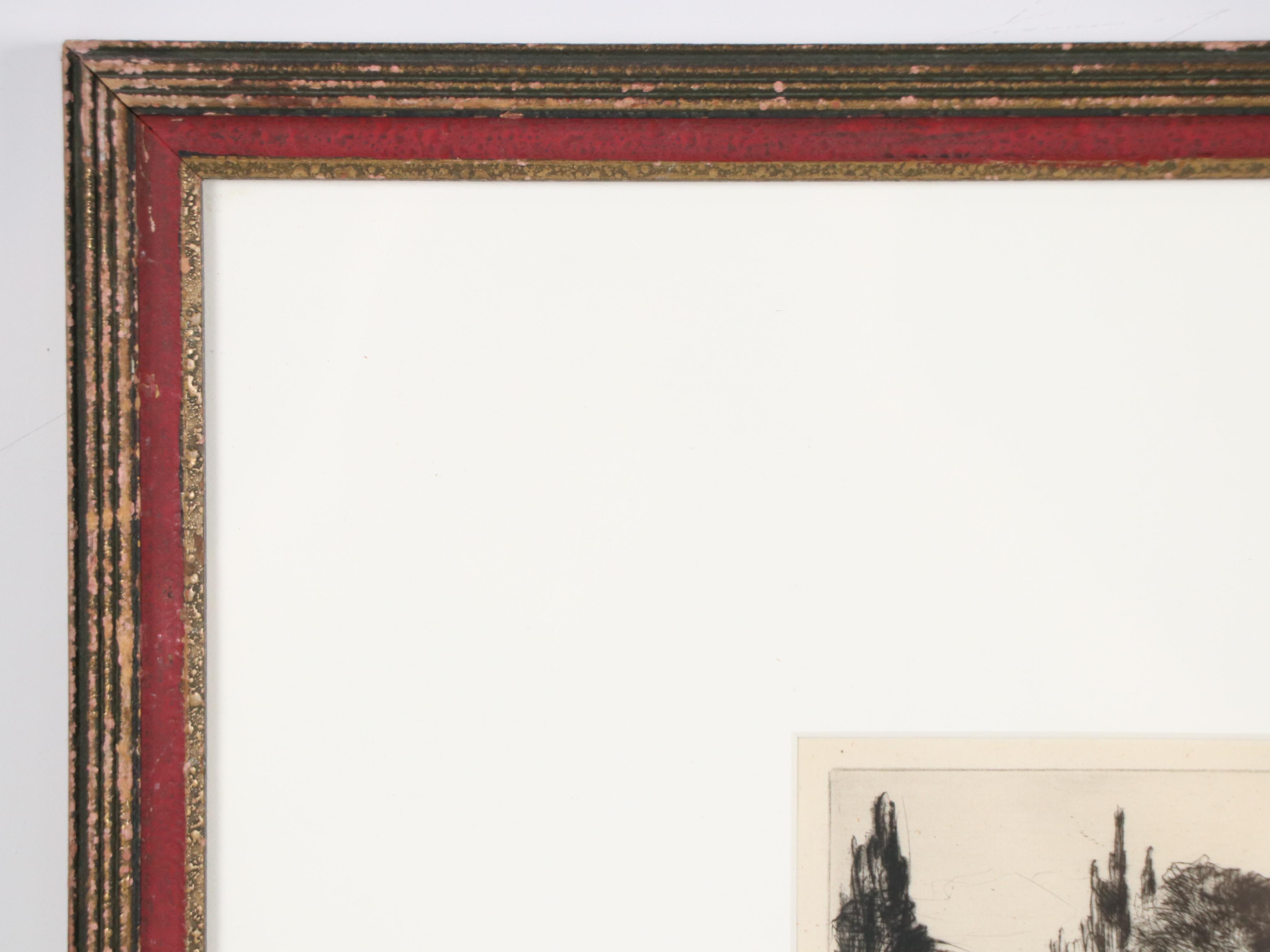 Sir Francis Seymour Haden Etching "Hampton Court," 1864