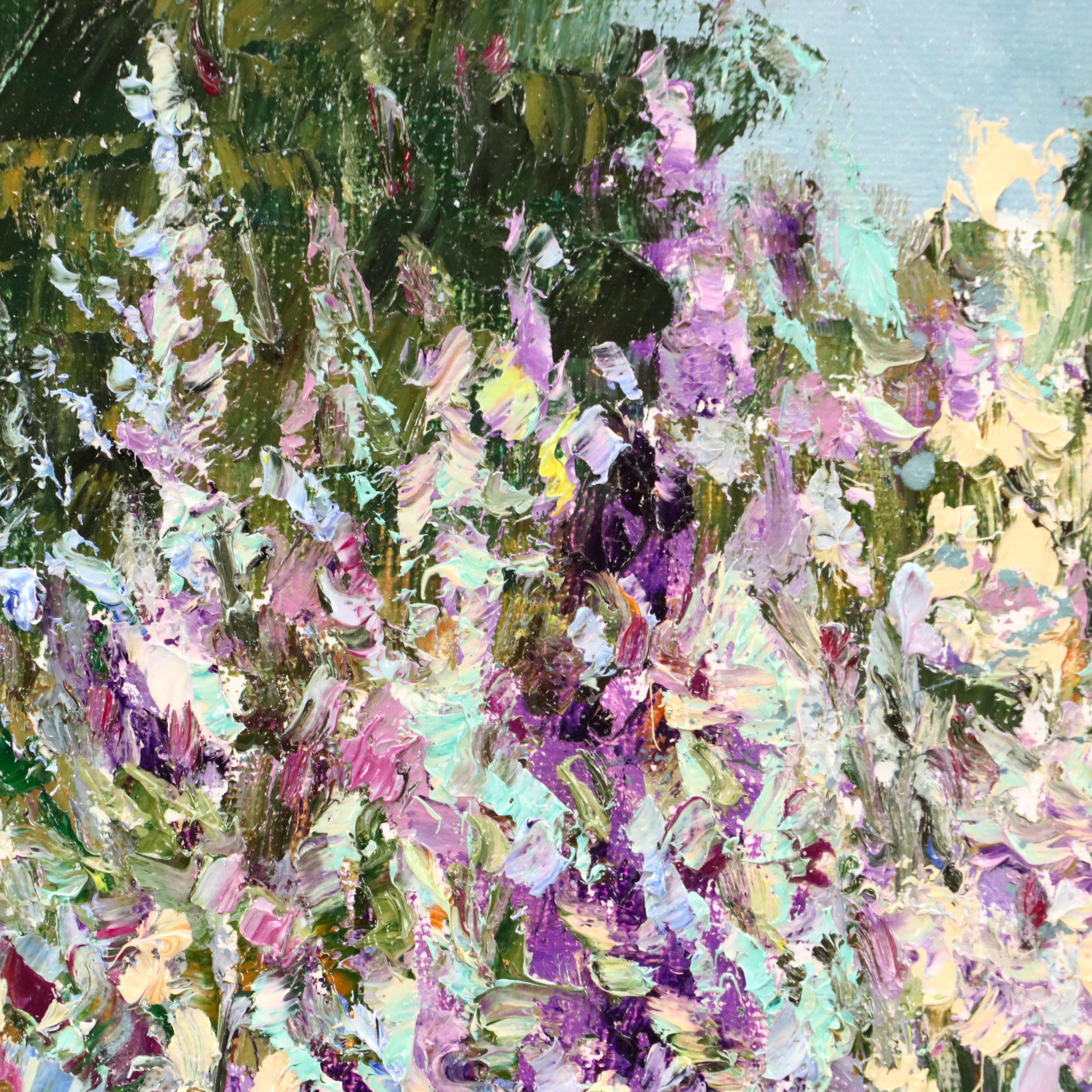 Garncarek Aleksander Floral Landscape Oil Painting "Kwiaty," 2025