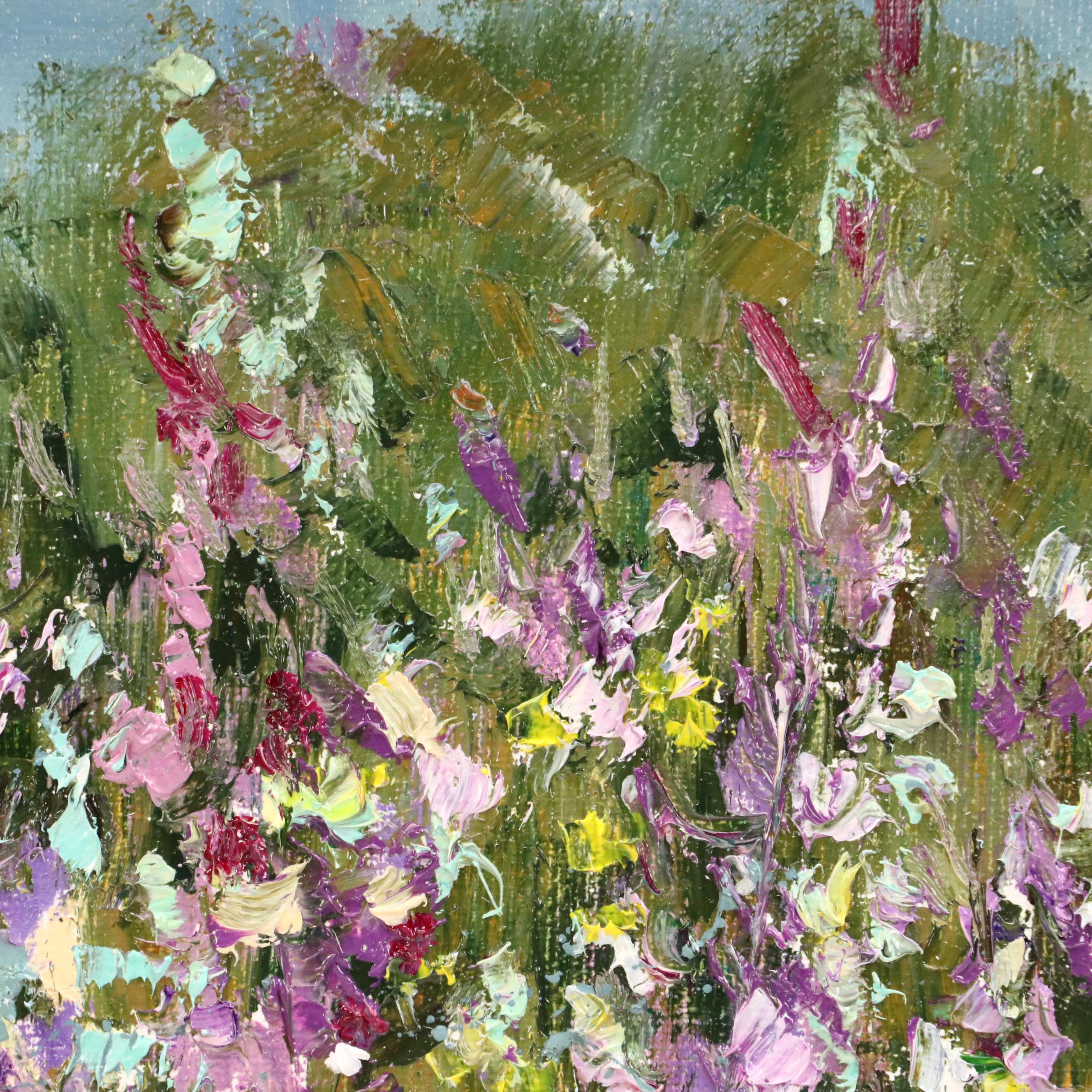 Garncarek Aleksander Floral Landscape Oil Painting "Kwiaty," 2025