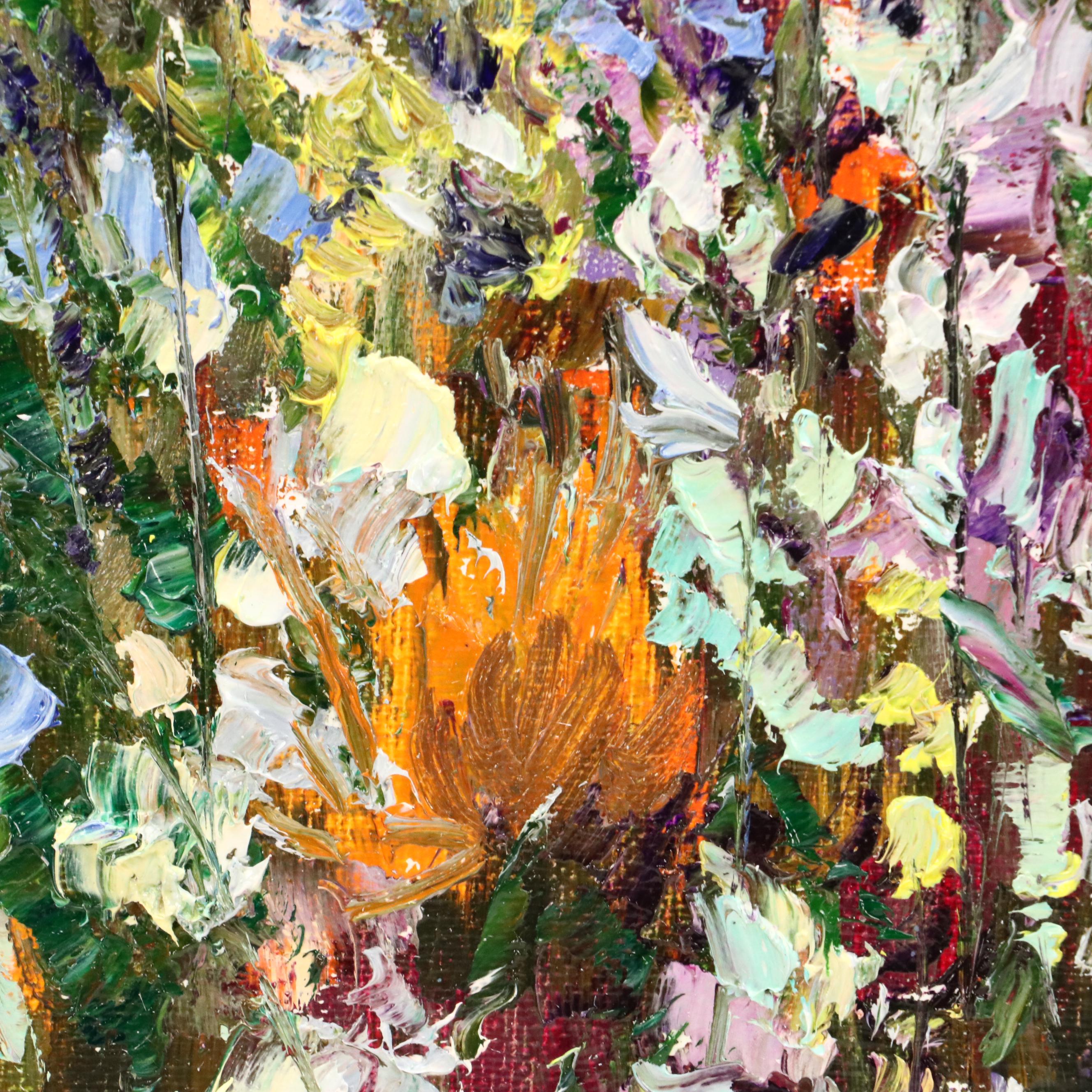 Garncarek Aleksander Floral Landscape Oil Painting "Kwiaty," 2025