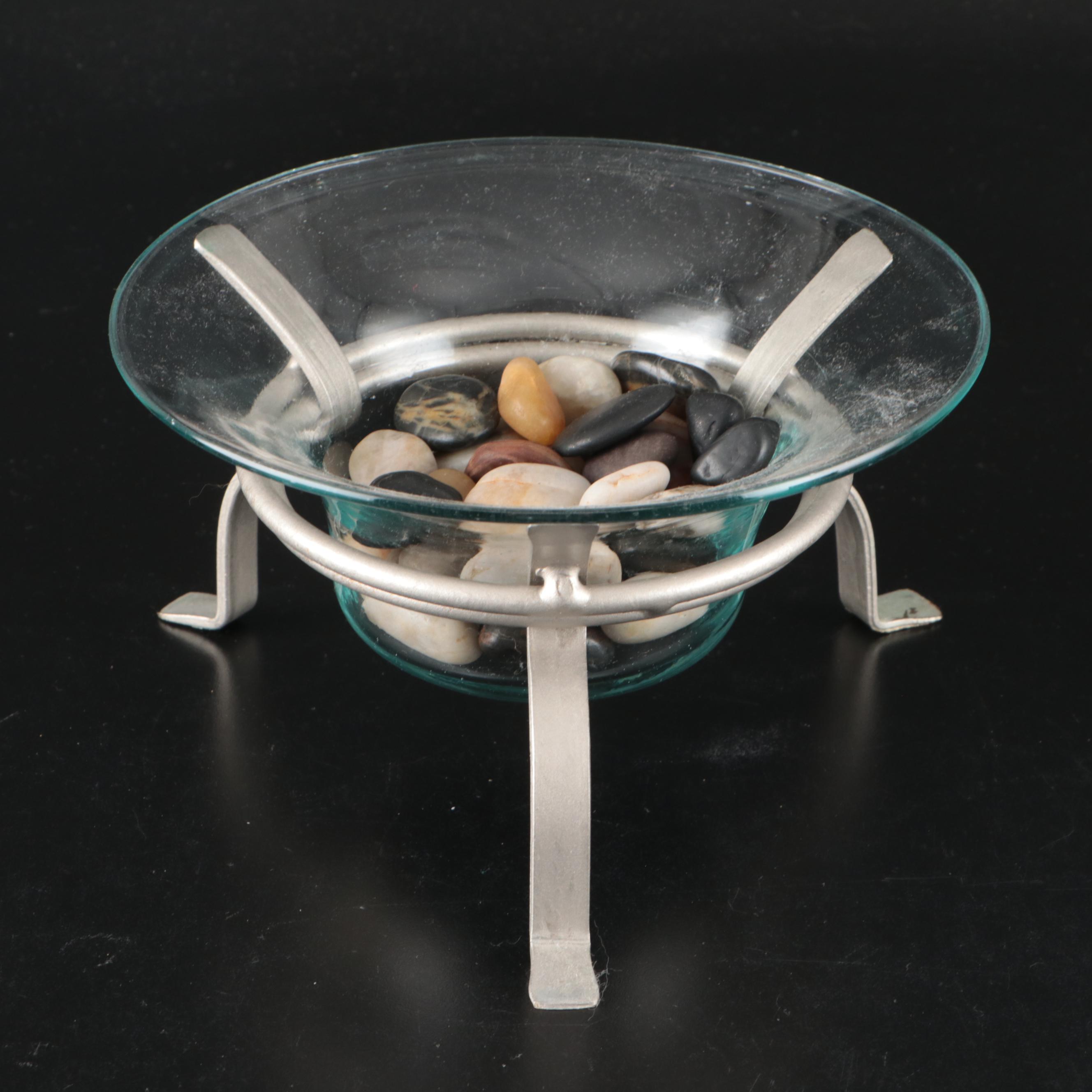 Paşabahçe Crystal and Other Glass Vases with Pebbles and Marbles