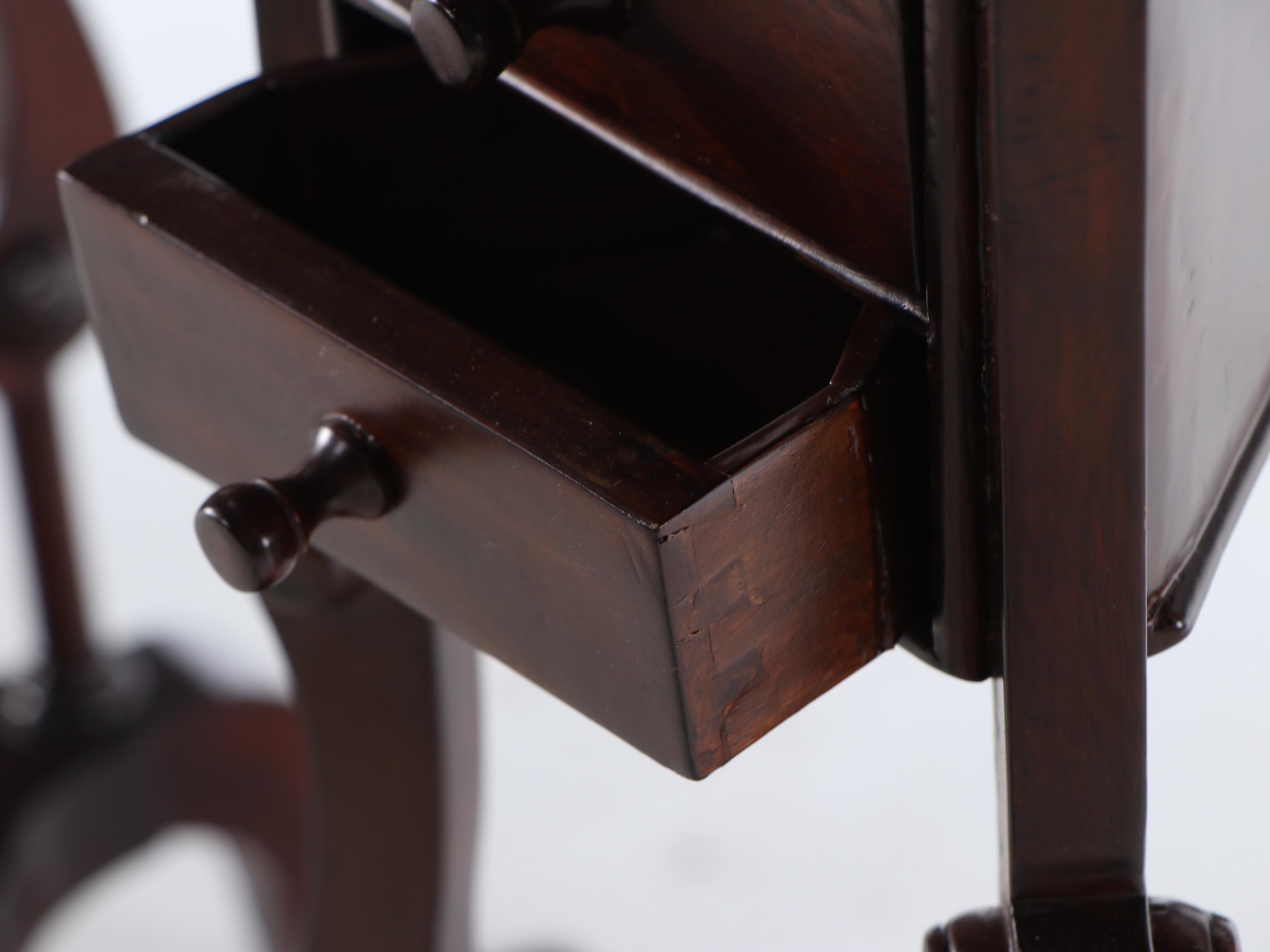 Pair of Queen Anne Style Mahogany Candlestands