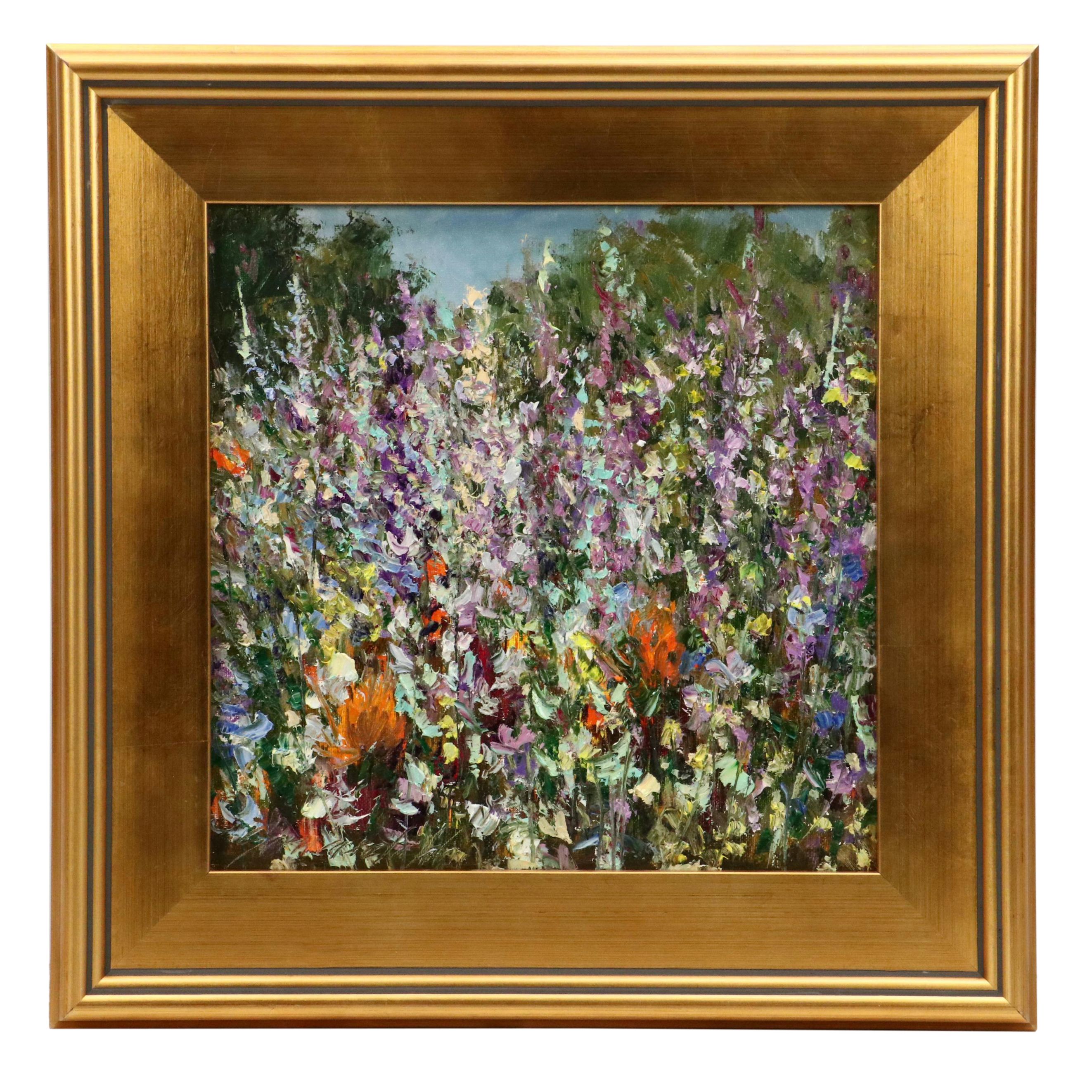 Garncarek Aleksander Floral Landscape Oil Painting "Kwiaty," 2025