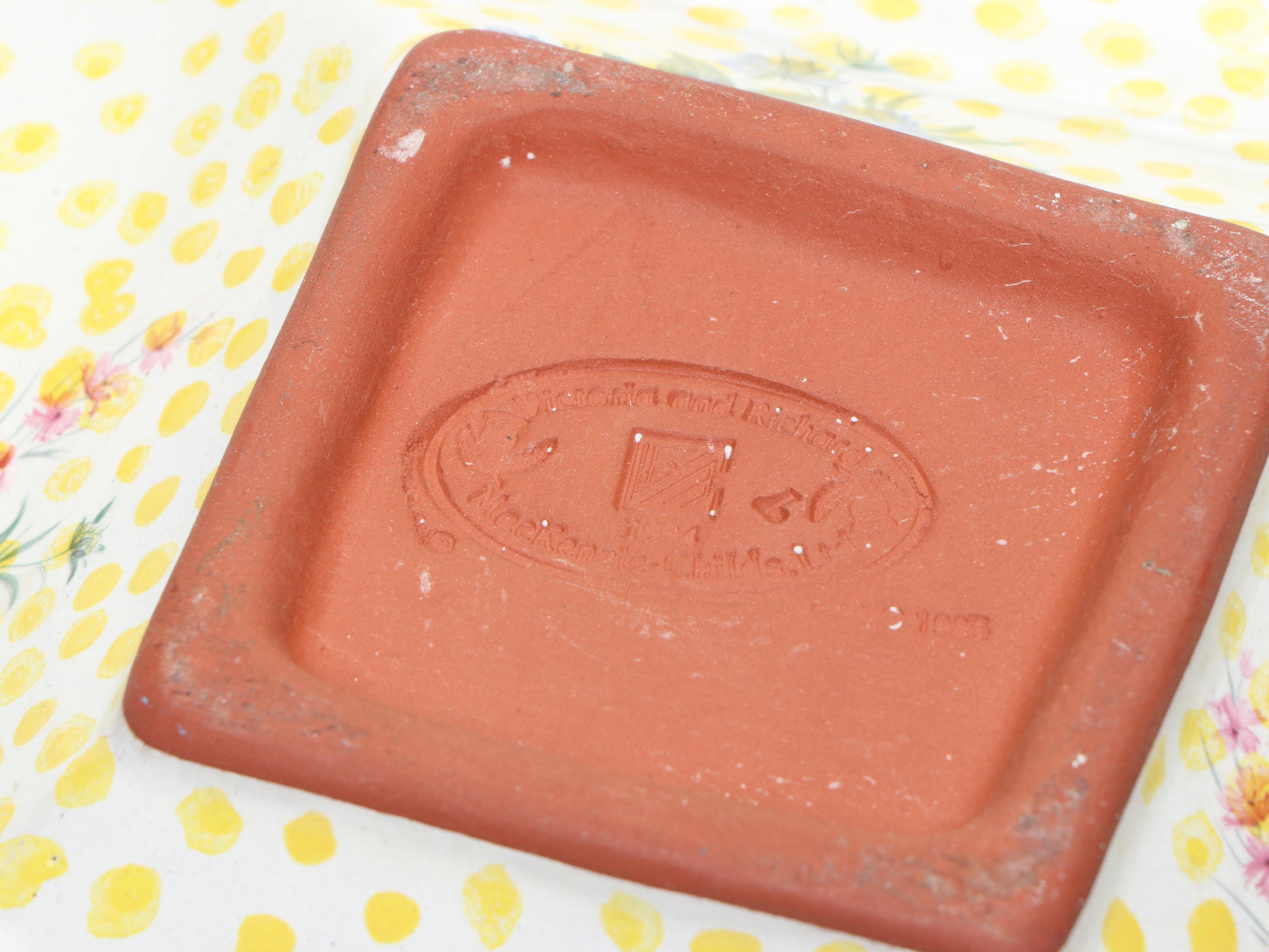 MacKenzie-Childs "Myrtle" Ceramic Tray and More Serveware, Late 20th C.