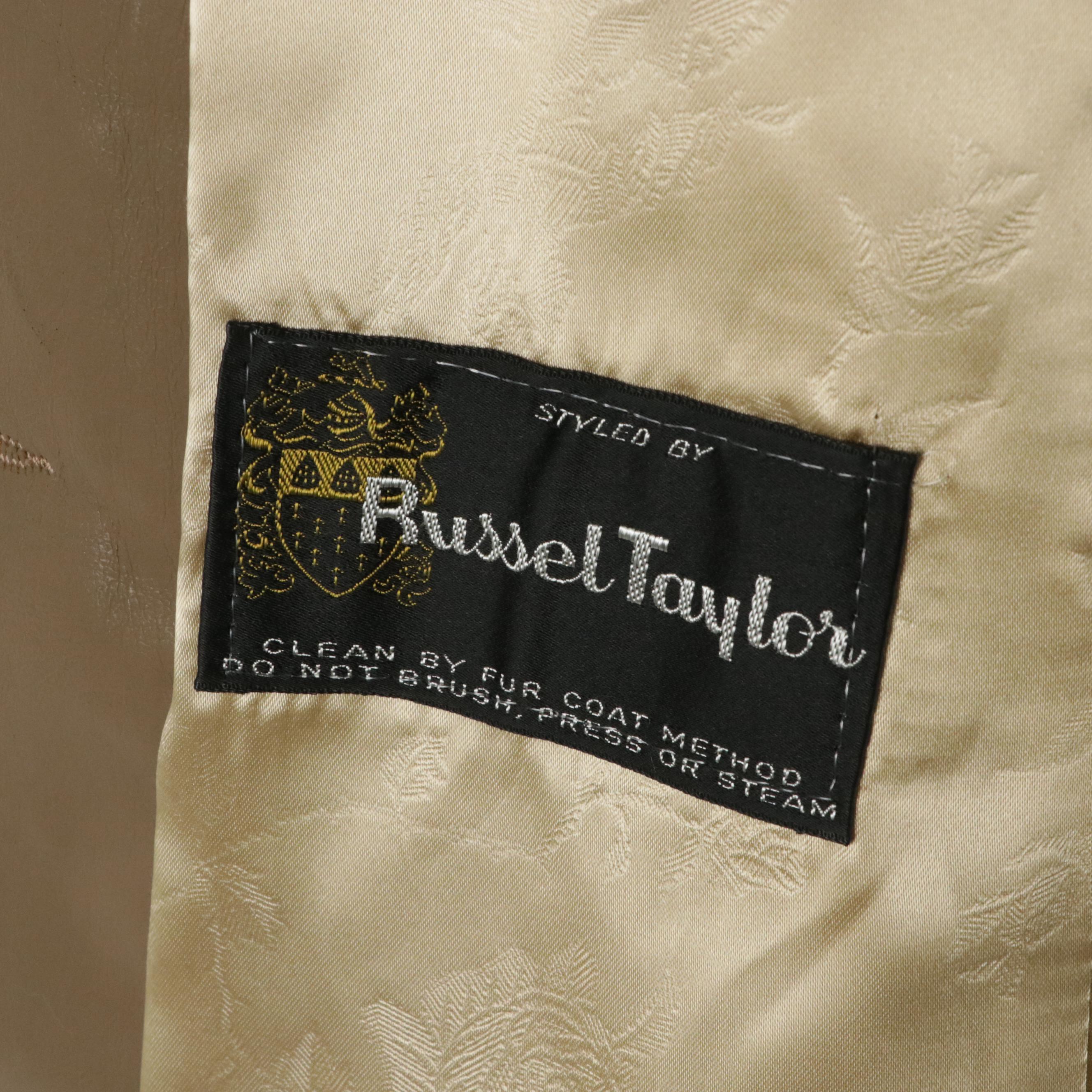 Russel Taylor Vintage Belted Faux Lynx Fur Coat