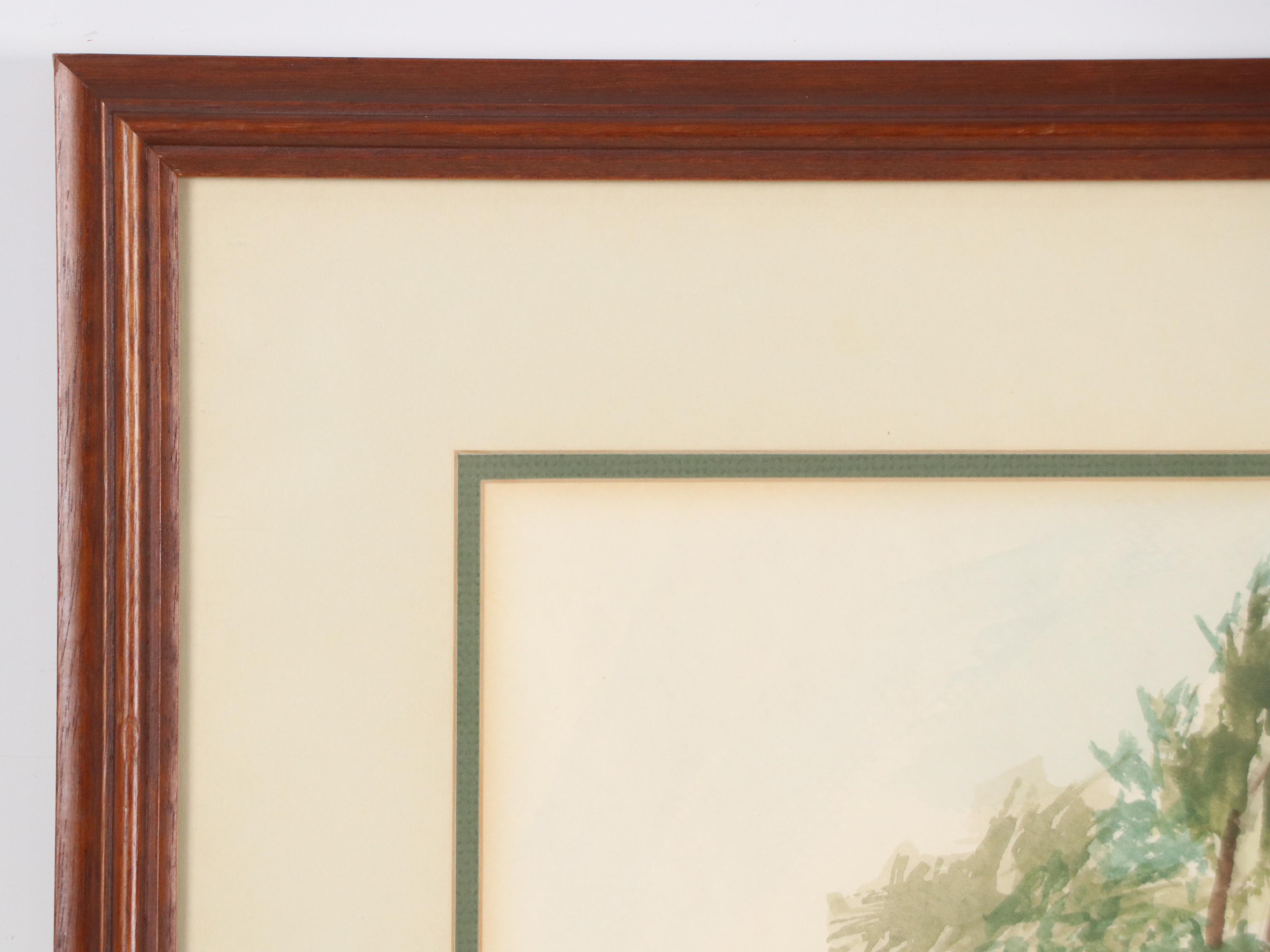 Dorothy Mueller Watercolor Painting of Red House, 1981