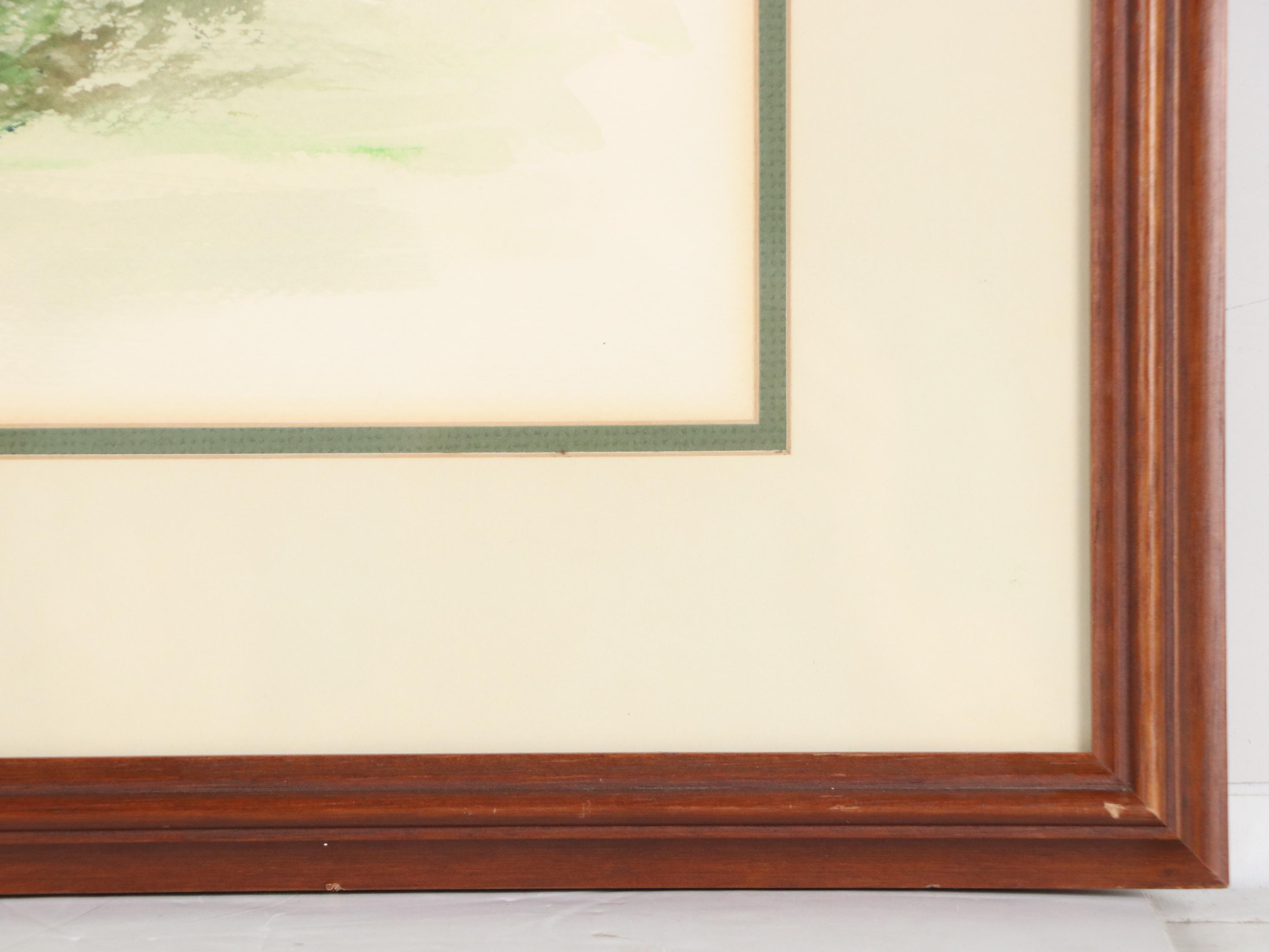 Dorothy Mueller Watercolor Painting of Red House, 1981