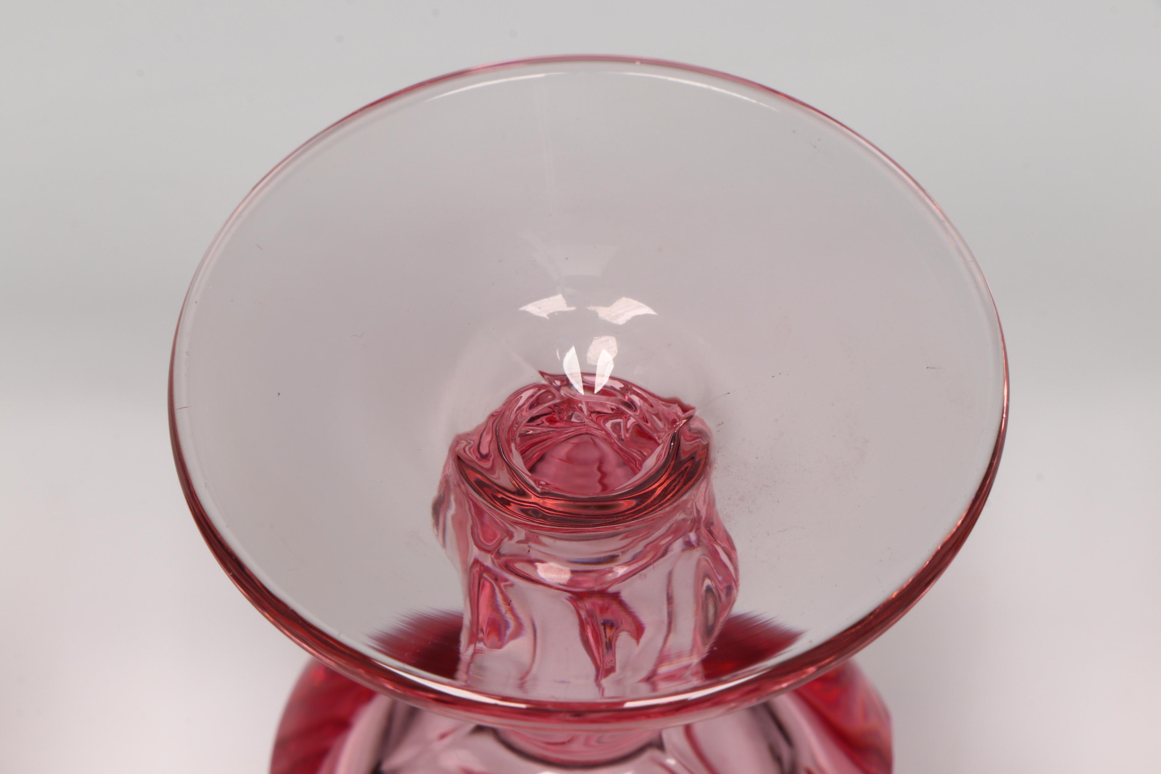 Fostoria "Jamestown" Pink Wine Glasses, 1959–1982