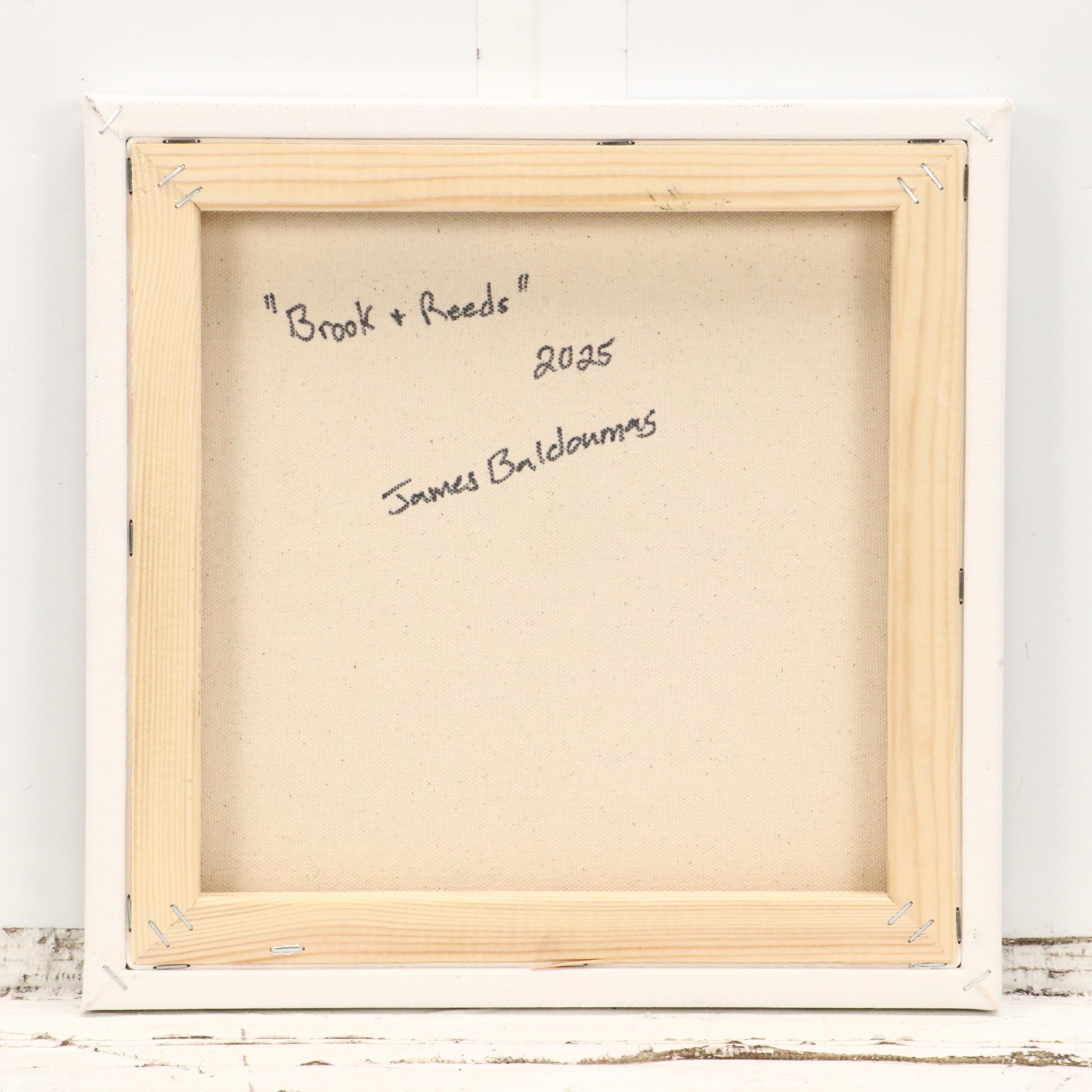 James Baldoumas Pond Landscape Oil Painting "Brooks + Reeds," 2025