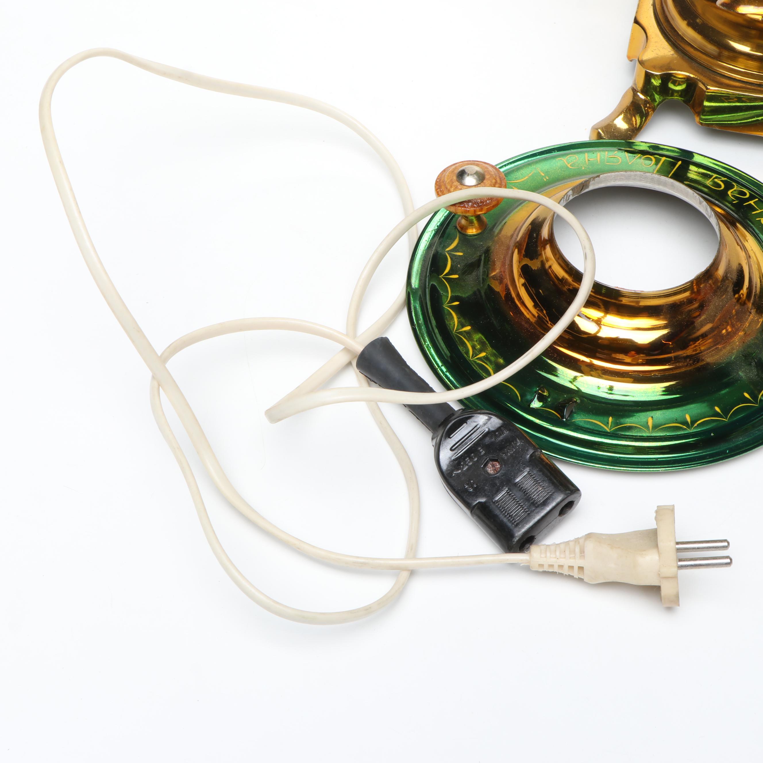 Russian Painted Metal Samovar