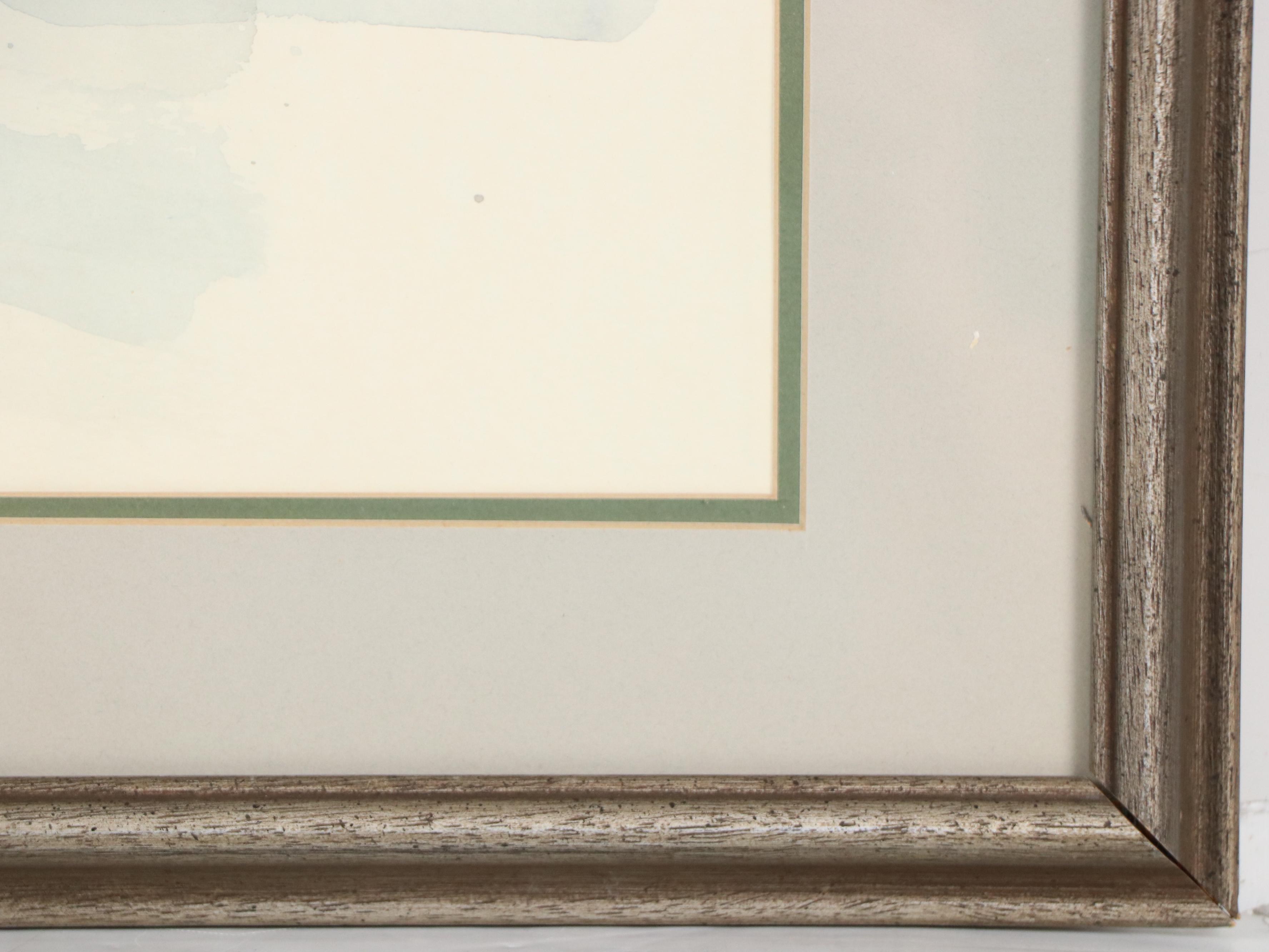 Elmer Rupp Watercolor Painting of Building Exterior, 1975