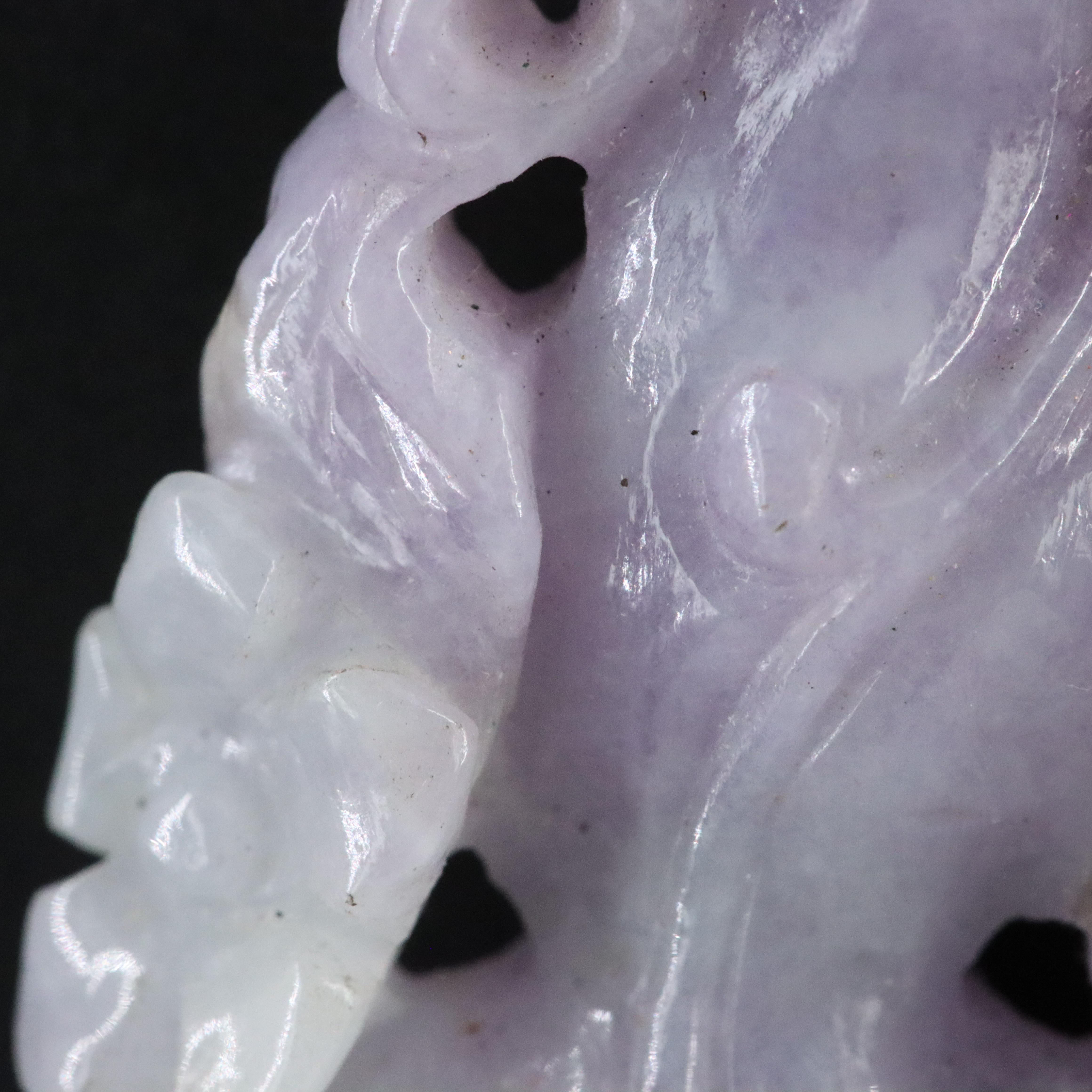 18K Jadeite and Diamond Carved Gourd Pendant