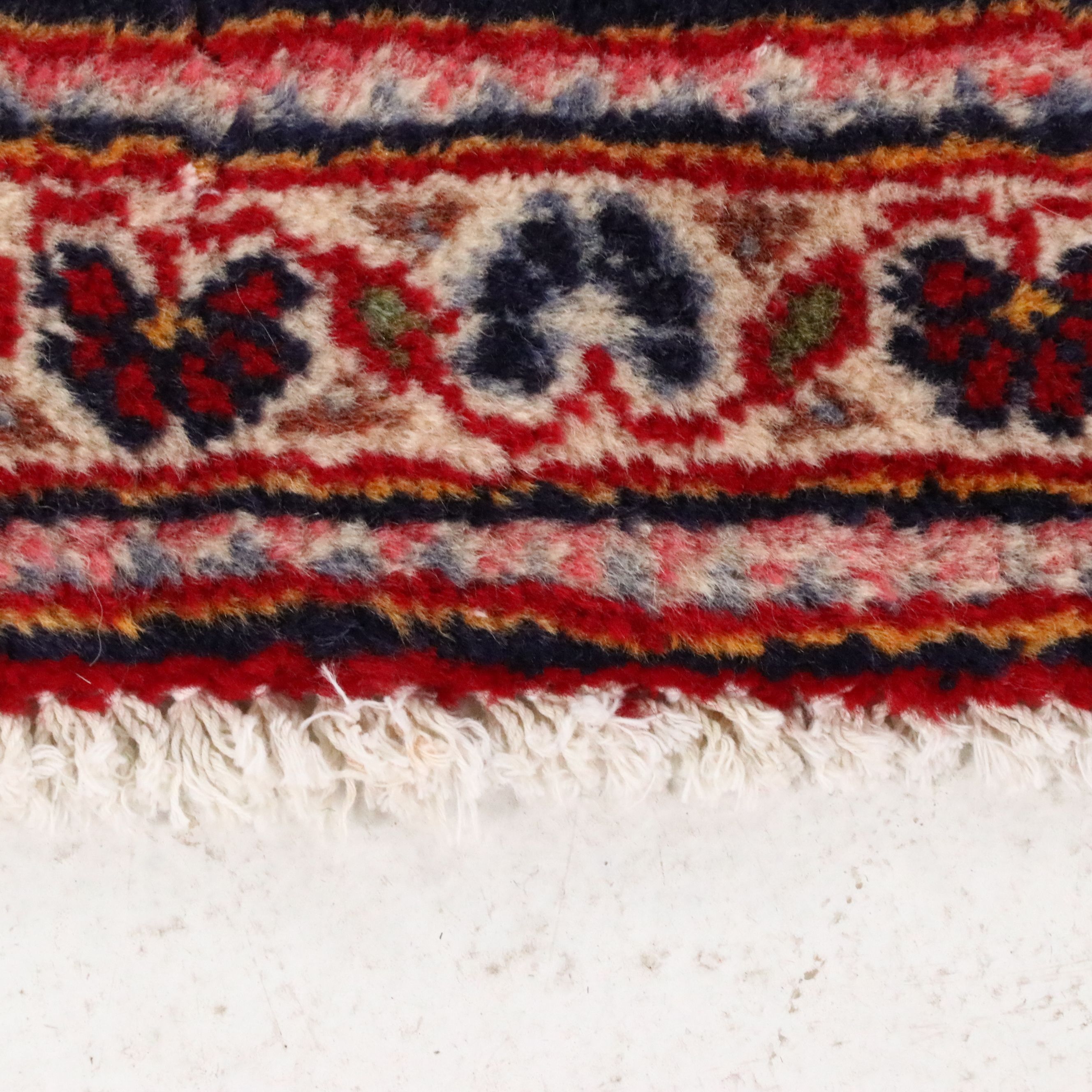 6'10 x 8'9 Hand-Knotted Persian Kashan Remnant Area Rug