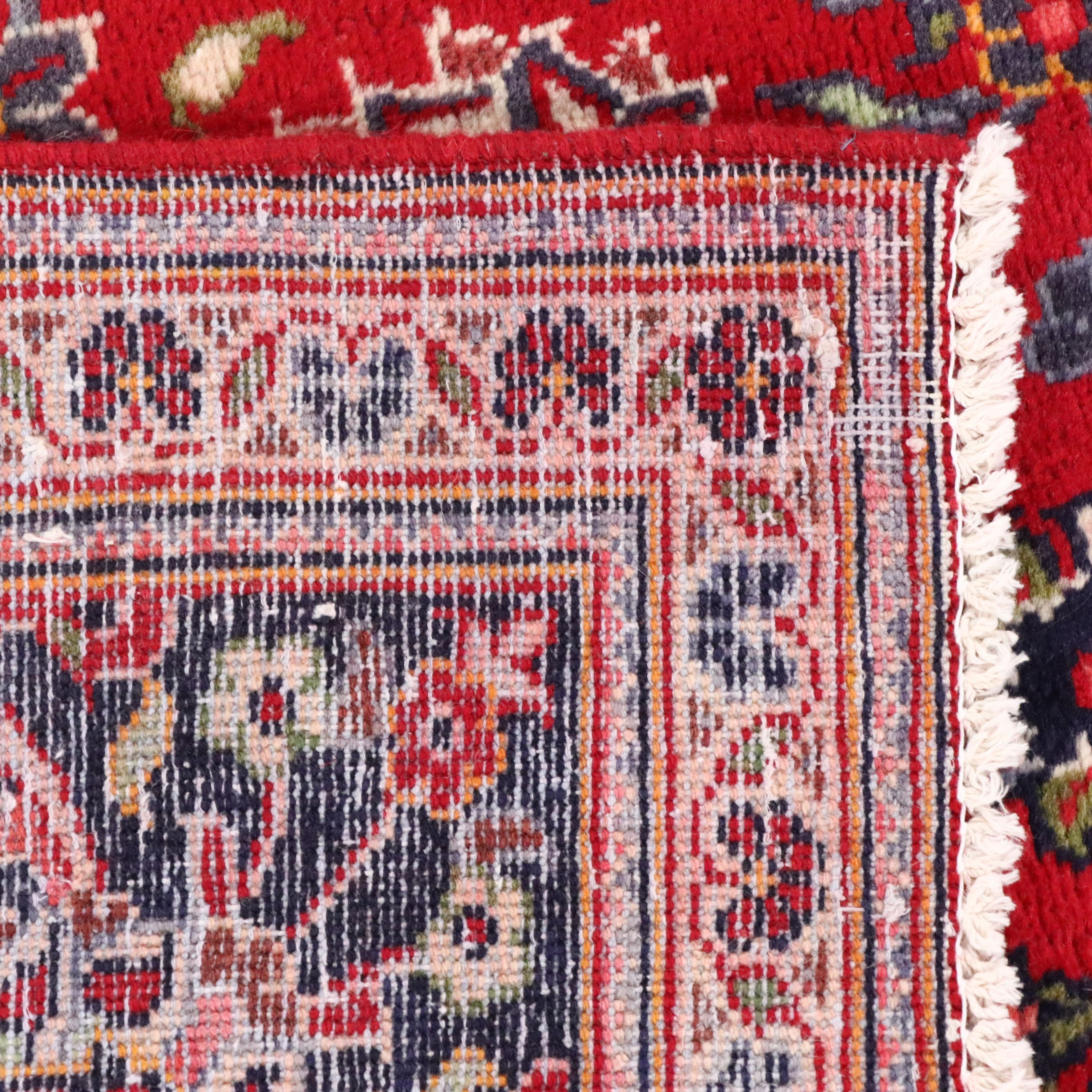 6'10 x 8'9 Hand-Knotted Persian Kashan Remnant Area Rug