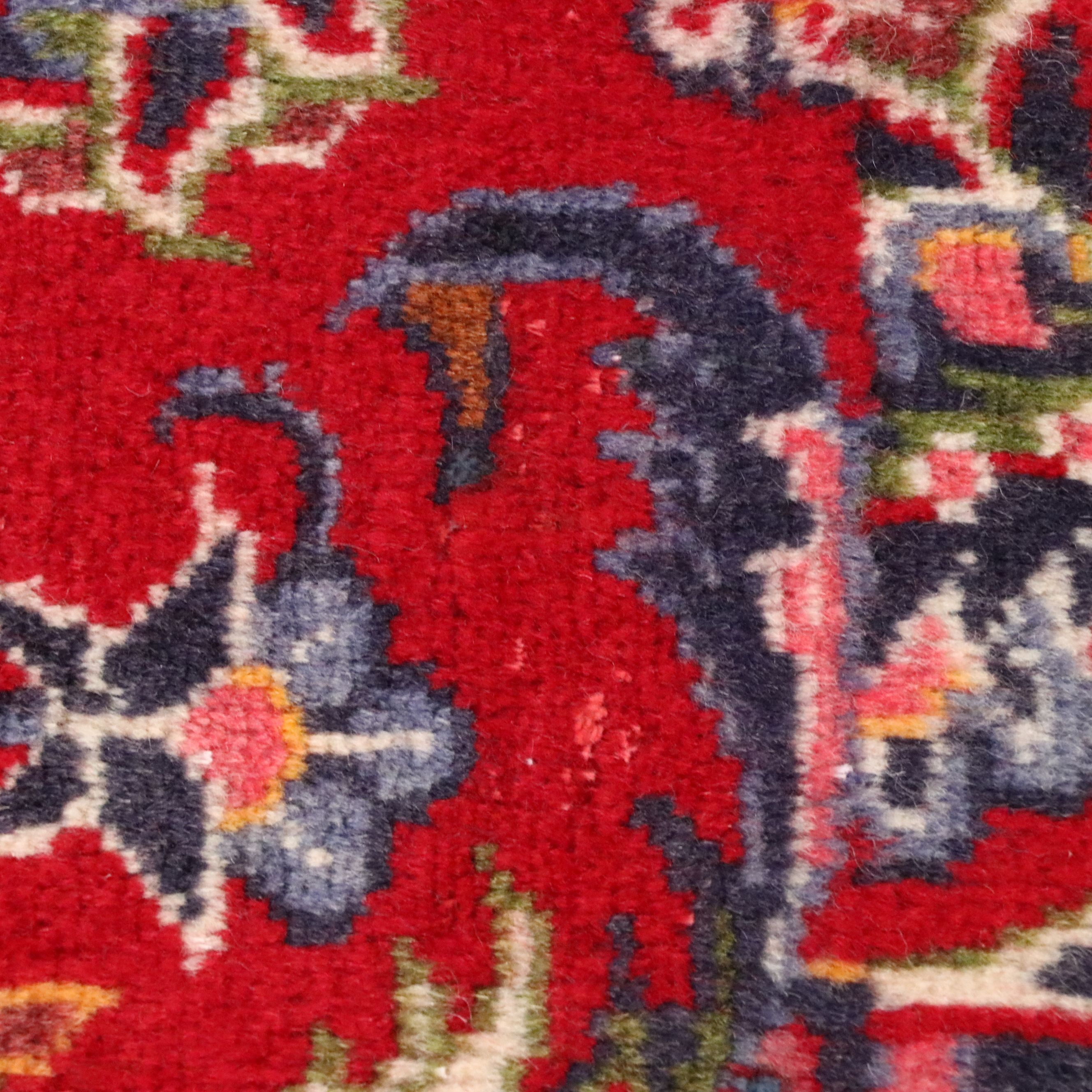 6'10 x 8'9 Hand-Knotted Persian Kashan Remnant Area Rug