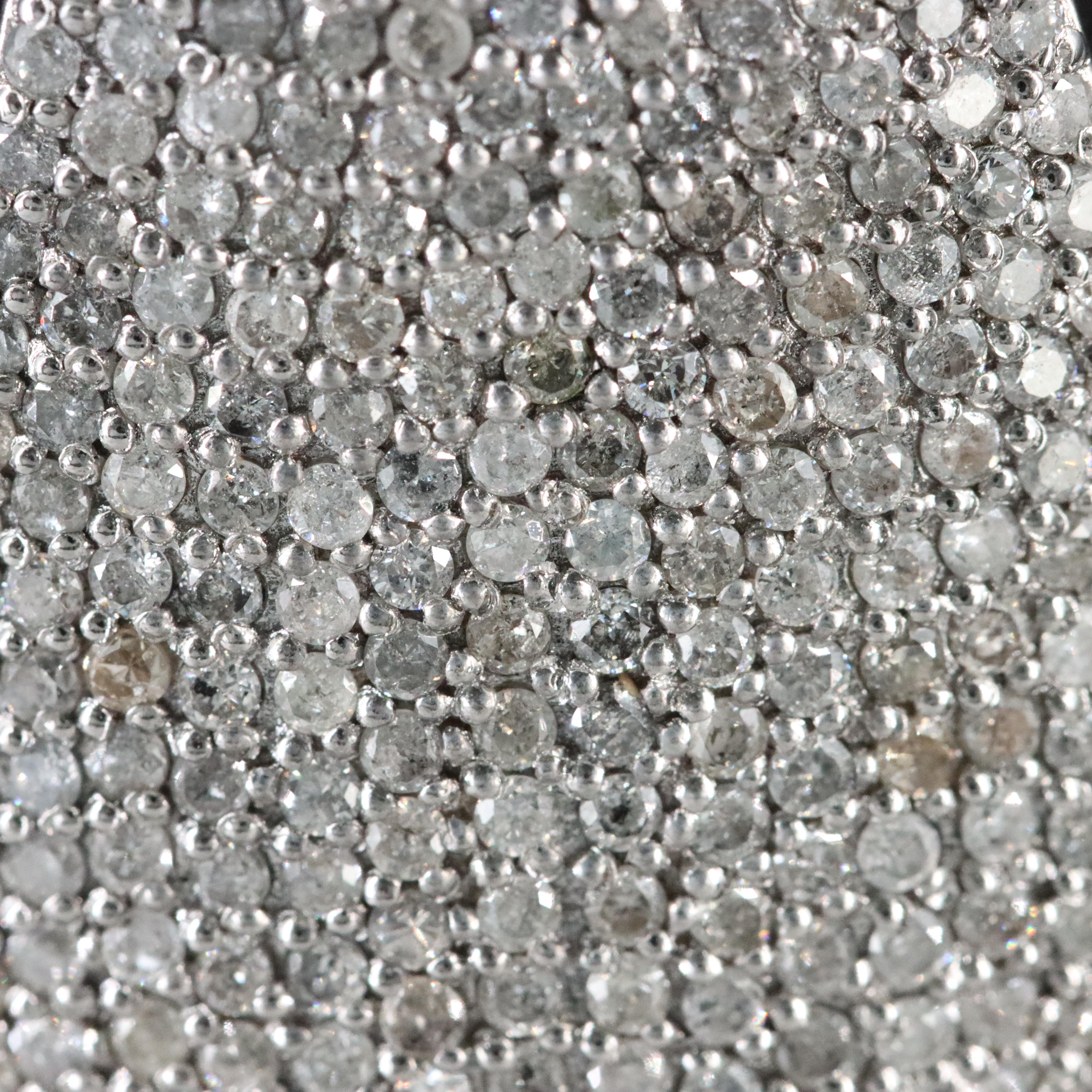 Sheryl Lowe Sterling Pavé Diamond Drop Pendant