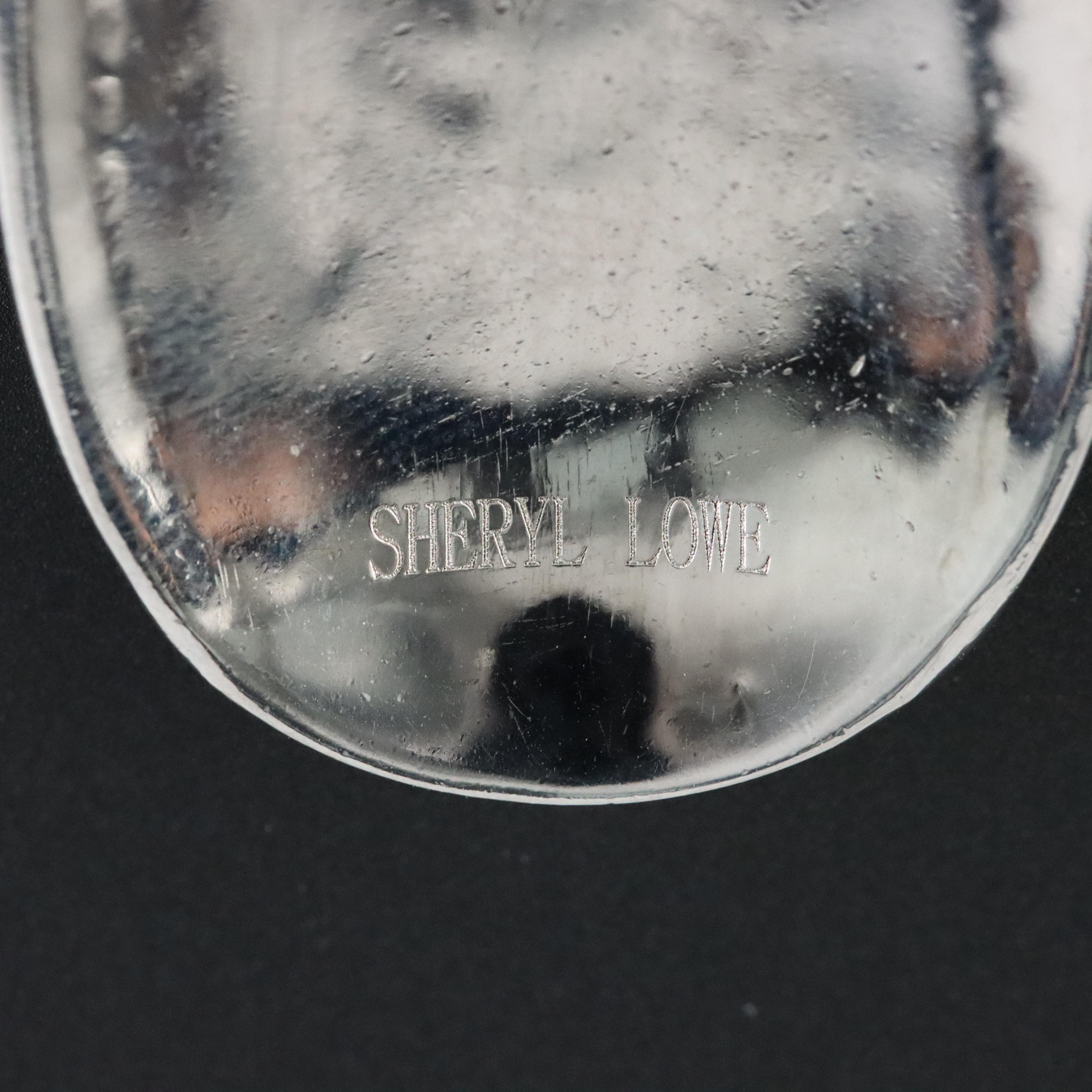 Sheryl Lowe Sterling Pavé Diamond Drop Pendant