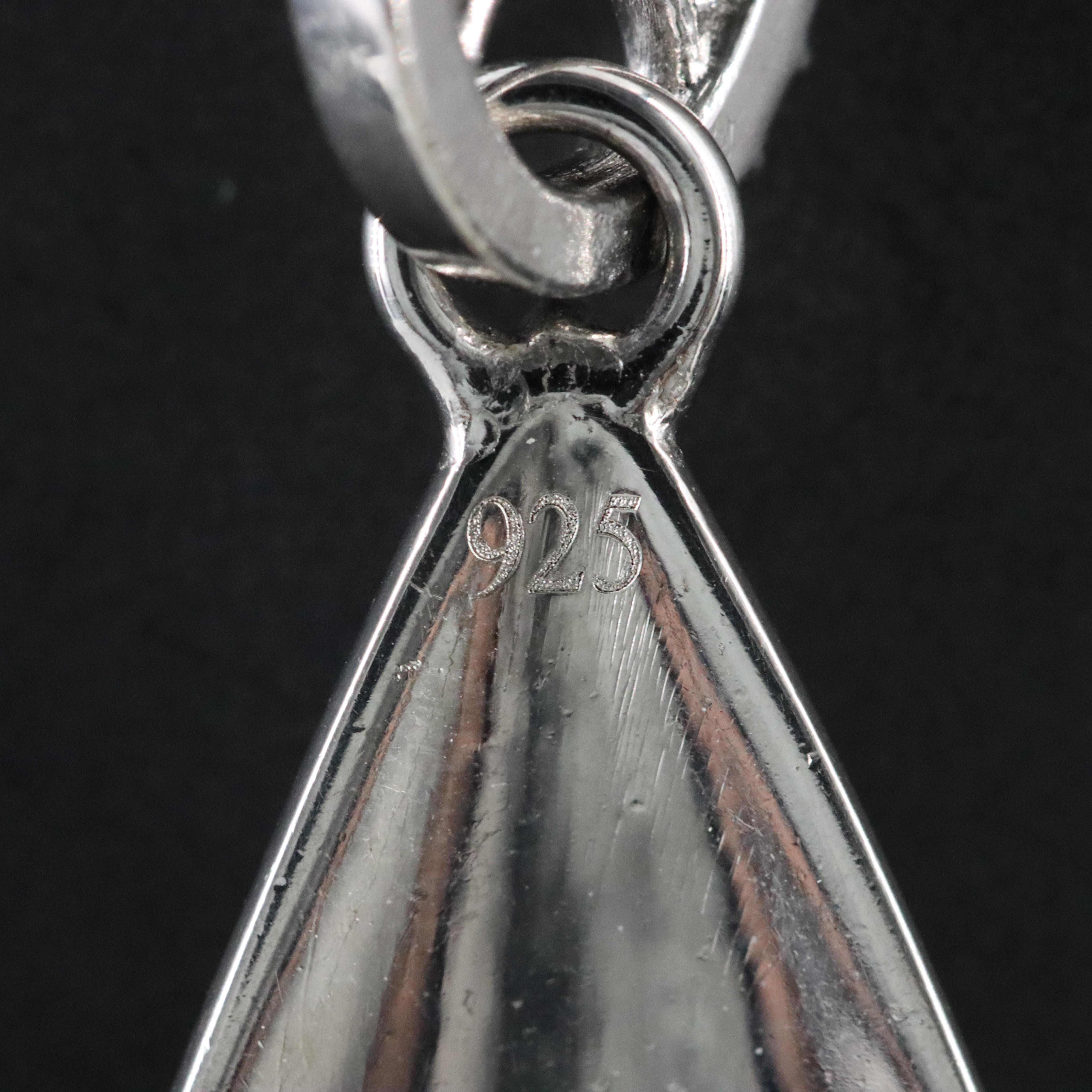 Sheryl Lowe Sterling Pavé Diamond Drop Pendant