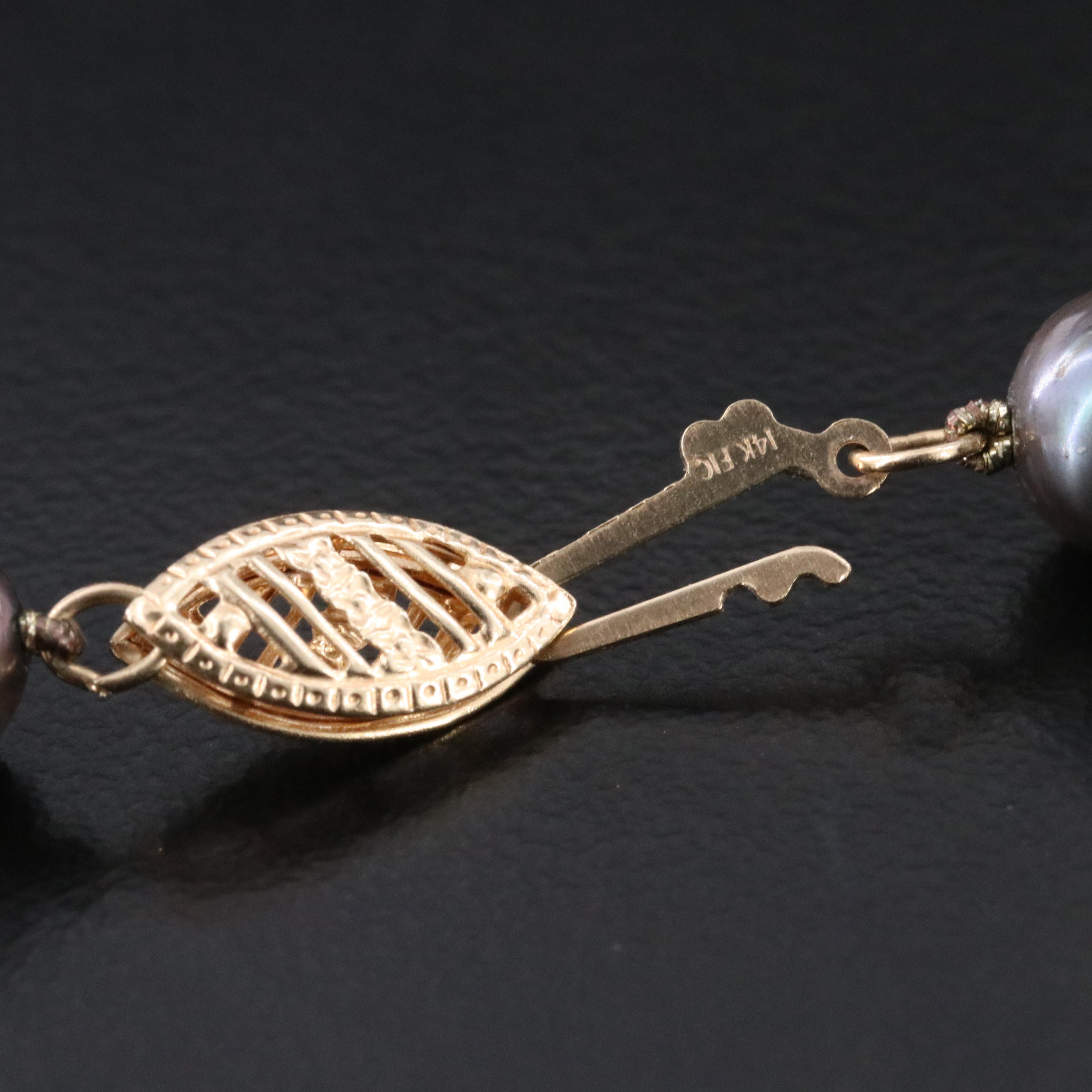 Pearl Necklace with 14K Clasp