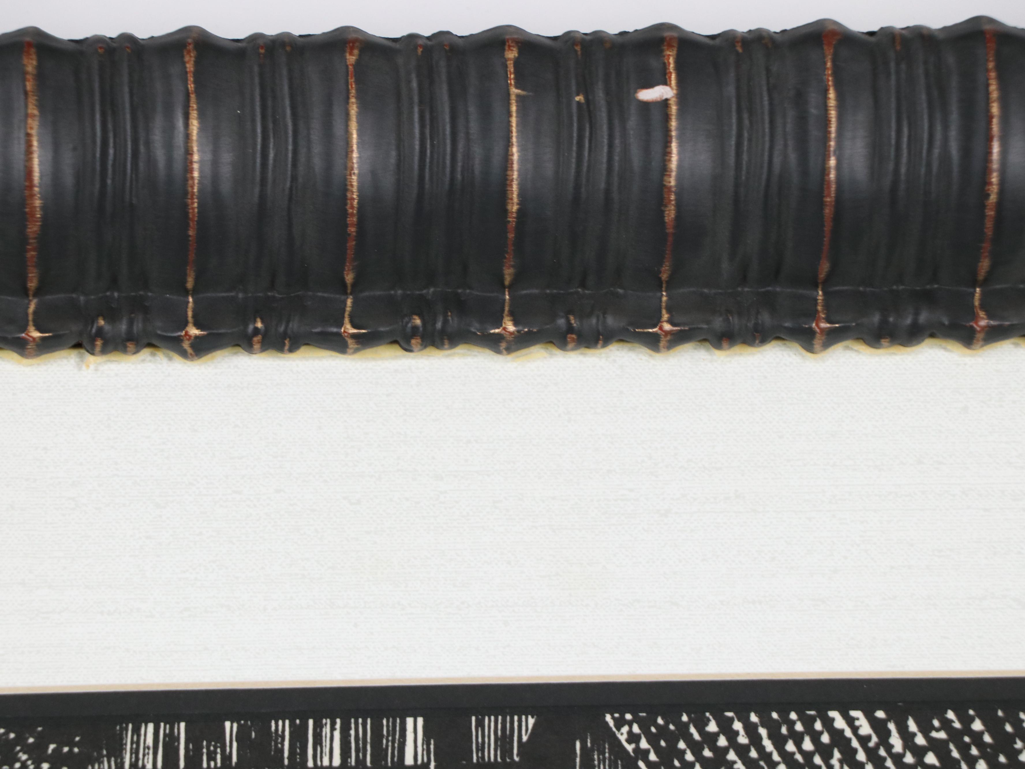 Southeast Asian Woodblock of Women in Ceremonial Dress, Late 20th Century